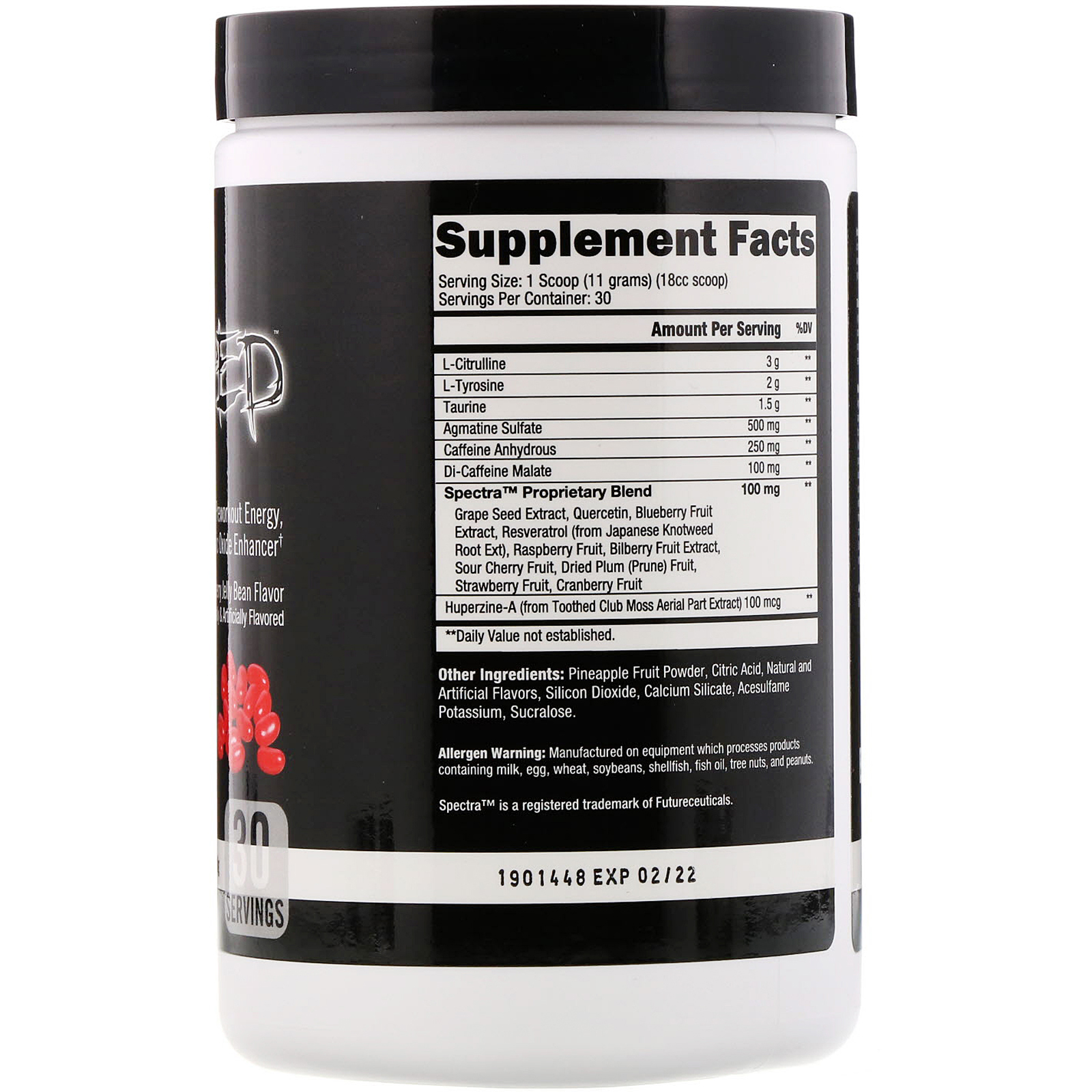 Controlled Labs, White Warped, Preworkout, Strawberry Jelly Bean, 11.64 oz (330 g) - Imagem 2