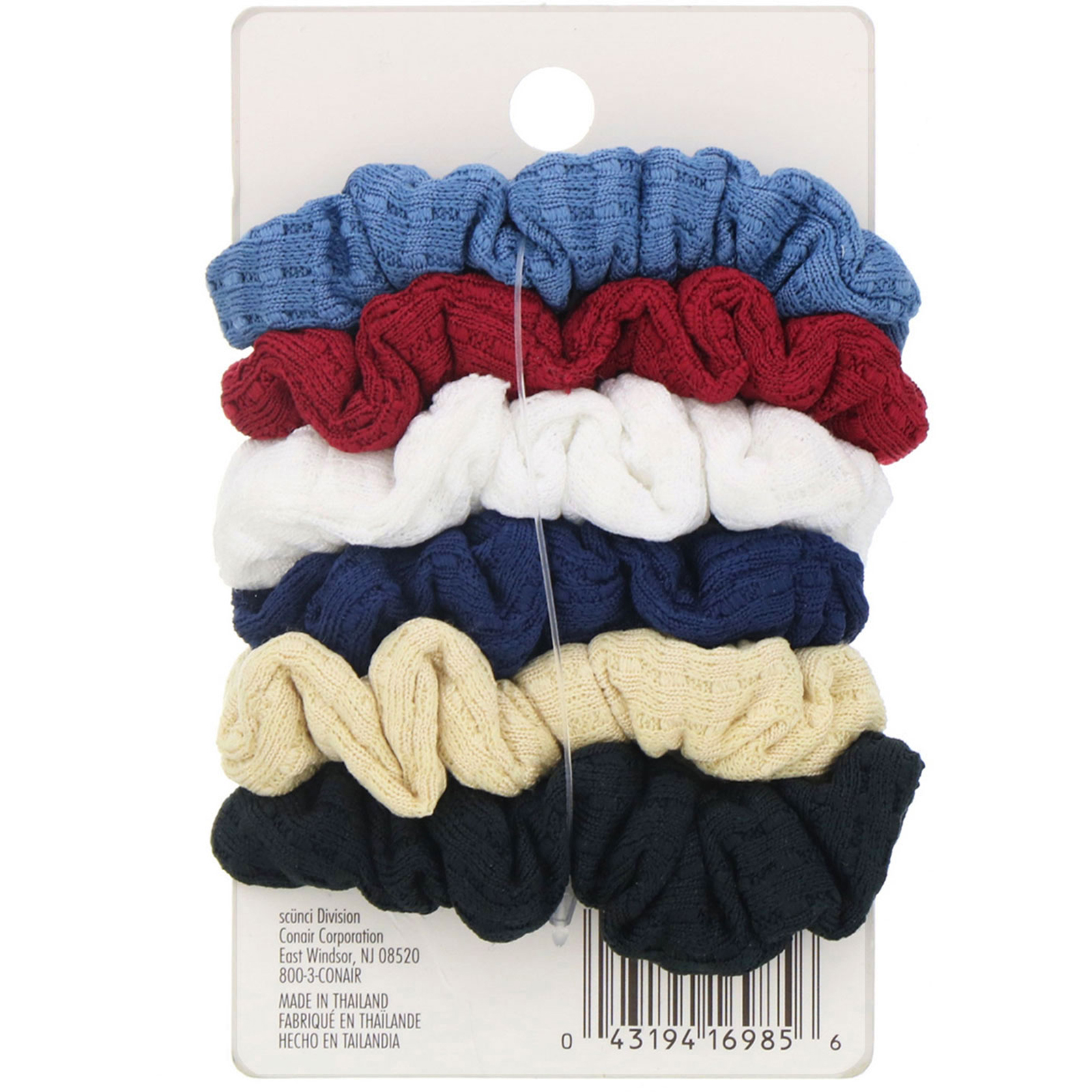 Scunci, Minielástico de cabelo, cores variadas, 6 peças - Imagem 2
