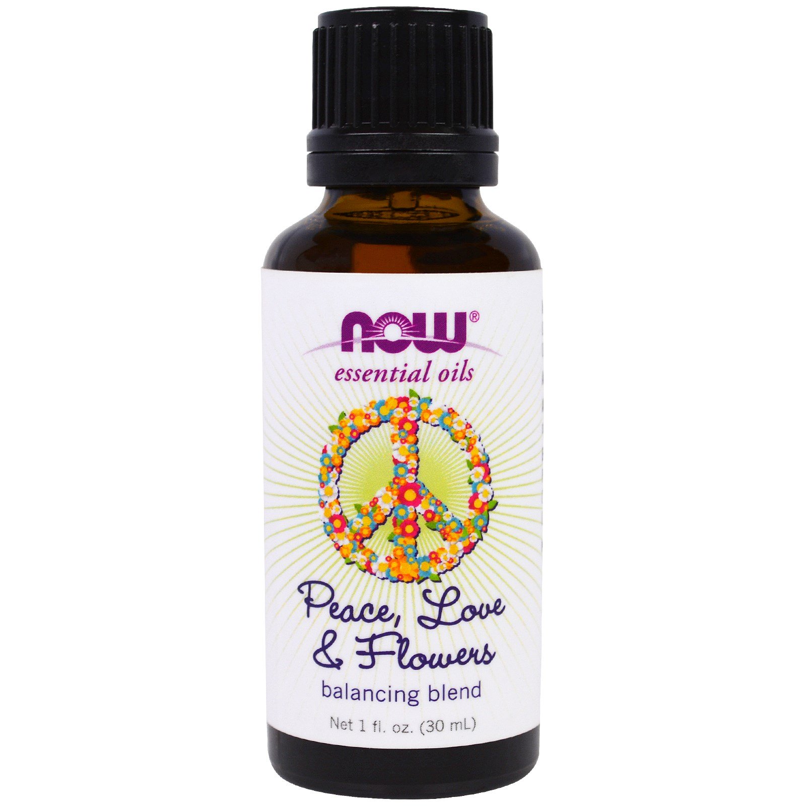 Now Foods, Paz, Amor e Flores, Óleos Essenciais, Mistura Estabilizante, 30ml