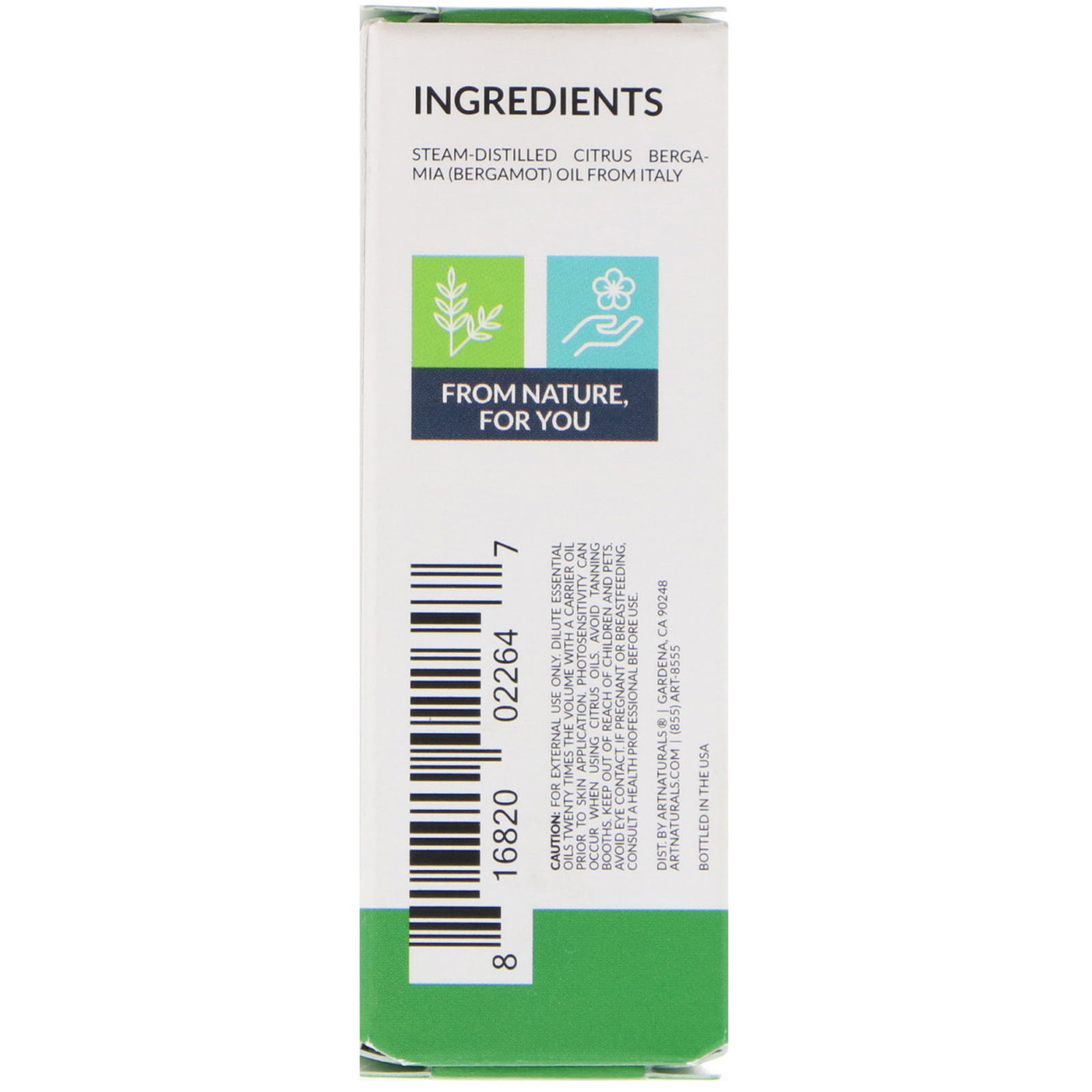 Artnaturals, Óleo de bergamota, 0,50 fl oz (15 ml) - Imagem 2