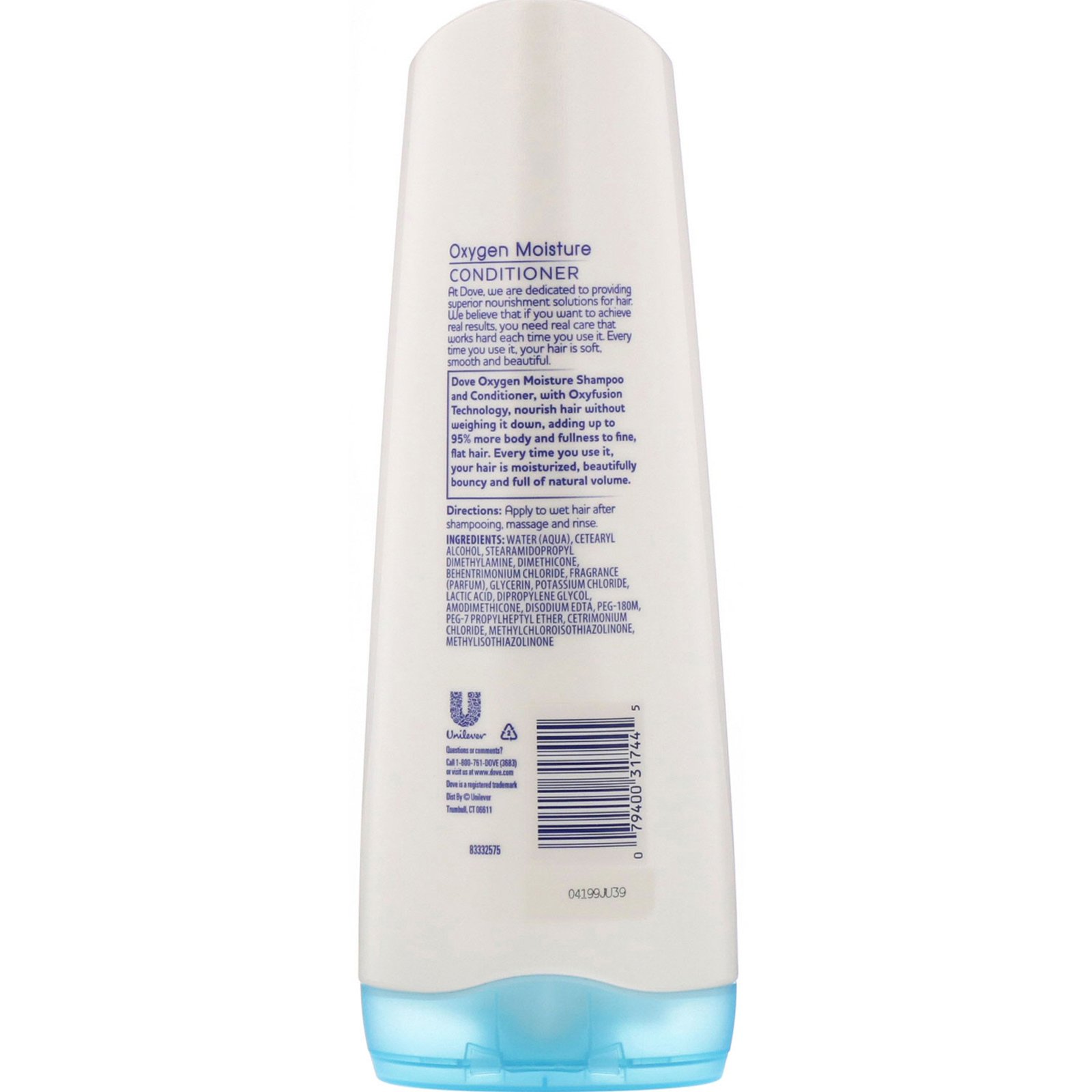 Dove, Nutritive Solutions, Oxygen Moisture Conditioner, For Fine, Flat Hair, 12 fl oz (355 ml) - Imagem 2