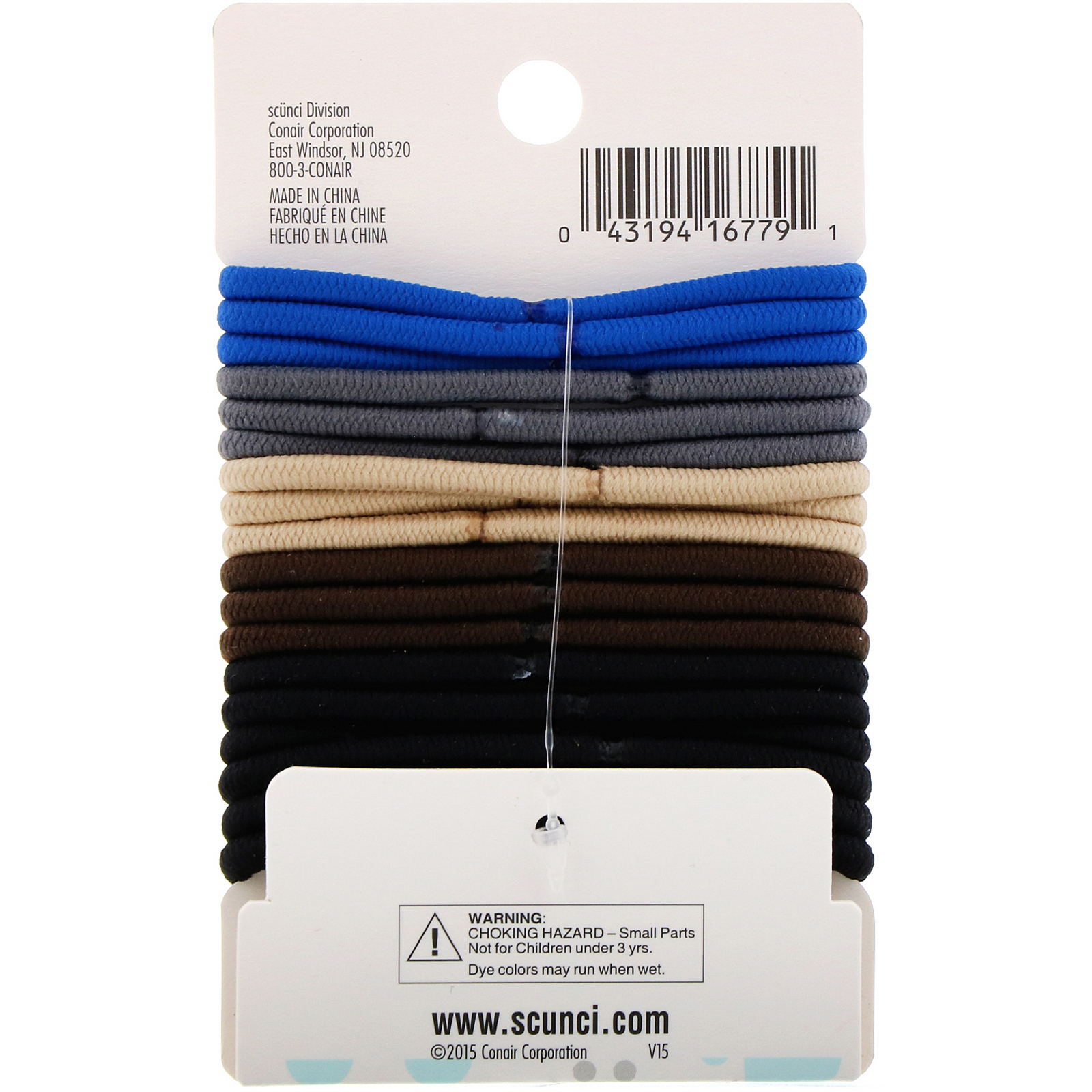 Scunci, Elásticos No Damage, confortáveis, fixação média o dia todo, Denim, 18 peças - Imagem 2