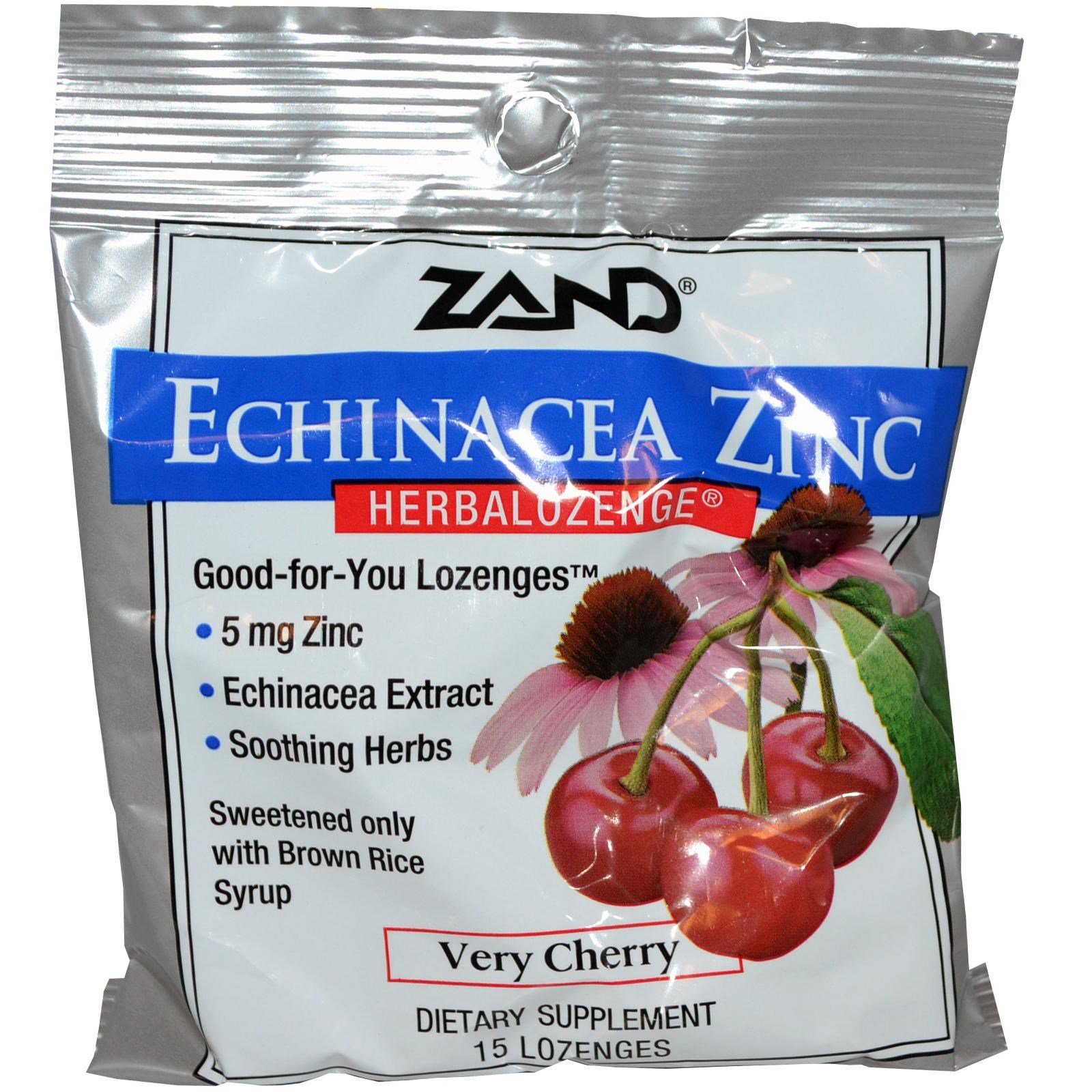 Zand, Equinácea, Zinco, Pastilhas Herbais, Cereja, 15 pastilhas