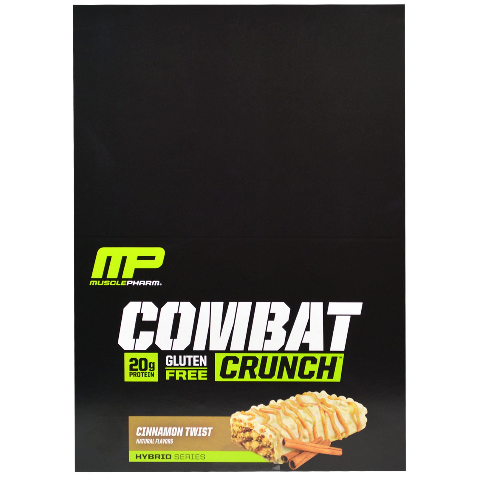 MusclePharm, Combat Crunch, Twist de Canela, 12 Barras, 63 g Cada - Imagem 2