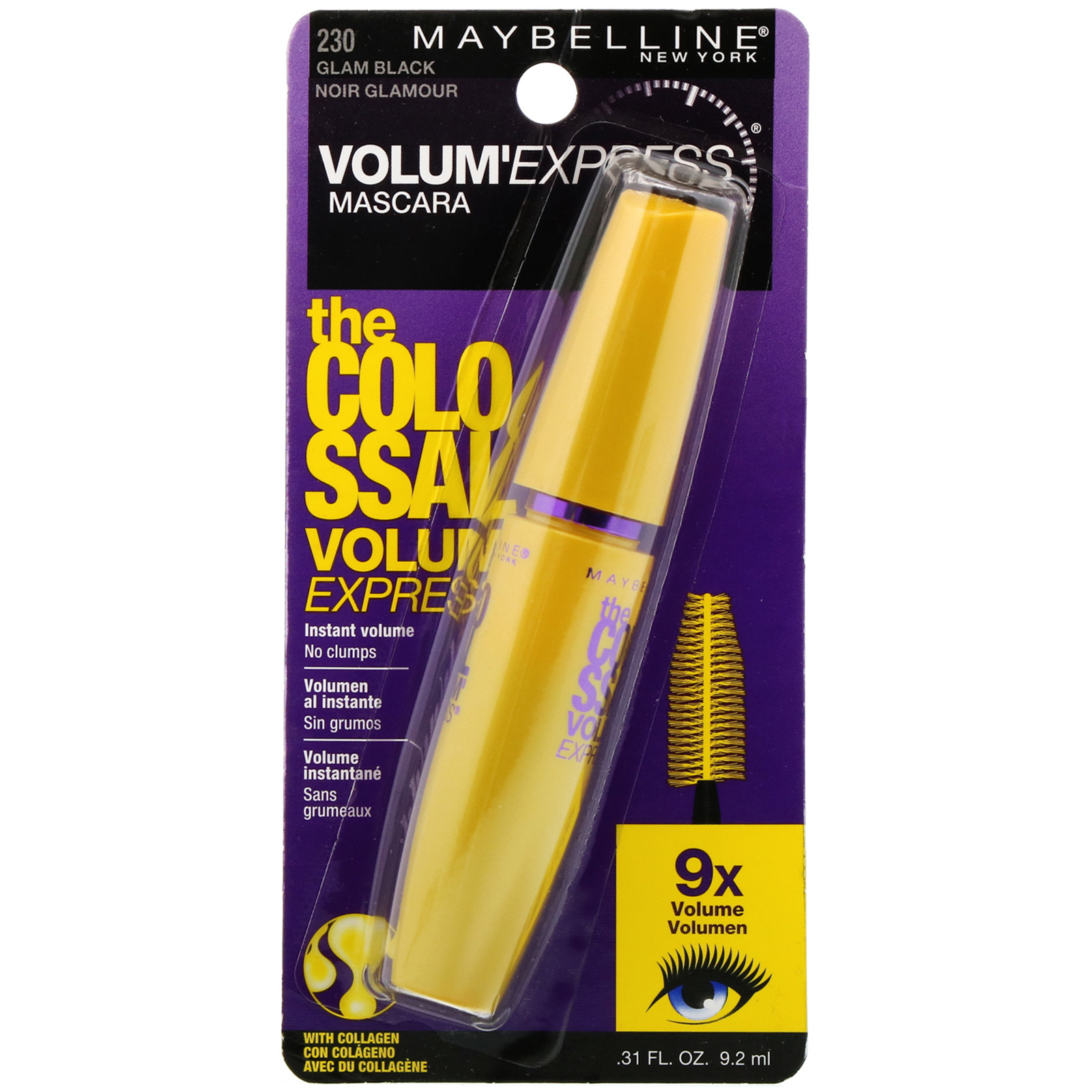 Maybelline, Volum' Express, The Colossal, Glam Black, 9,2 ml - Imagem 2