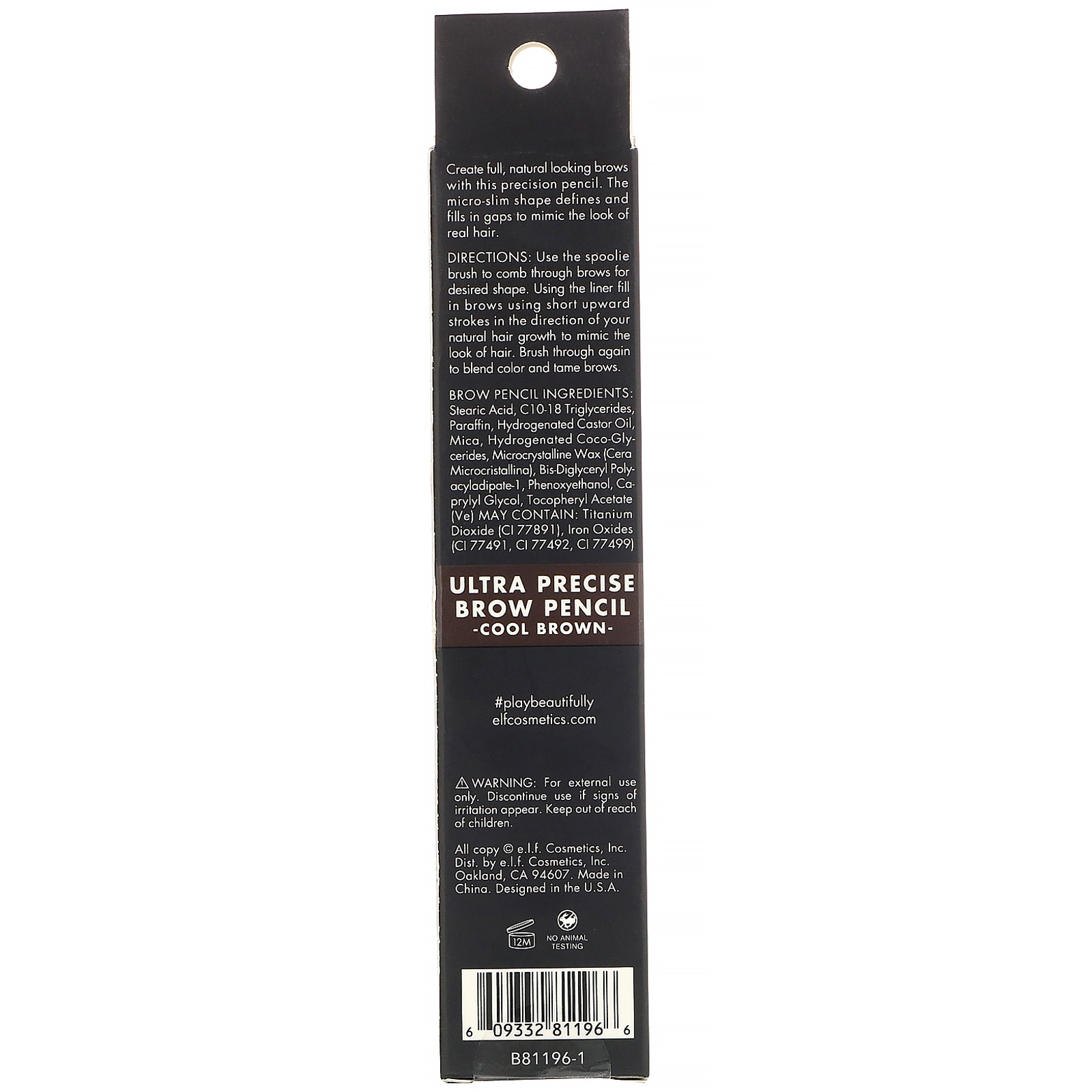 E.L.F., Lápis de Sobrancelhas Ultraprecisa, Marrom Frio, 0,05 g (0,002 oz) - Imagem 3