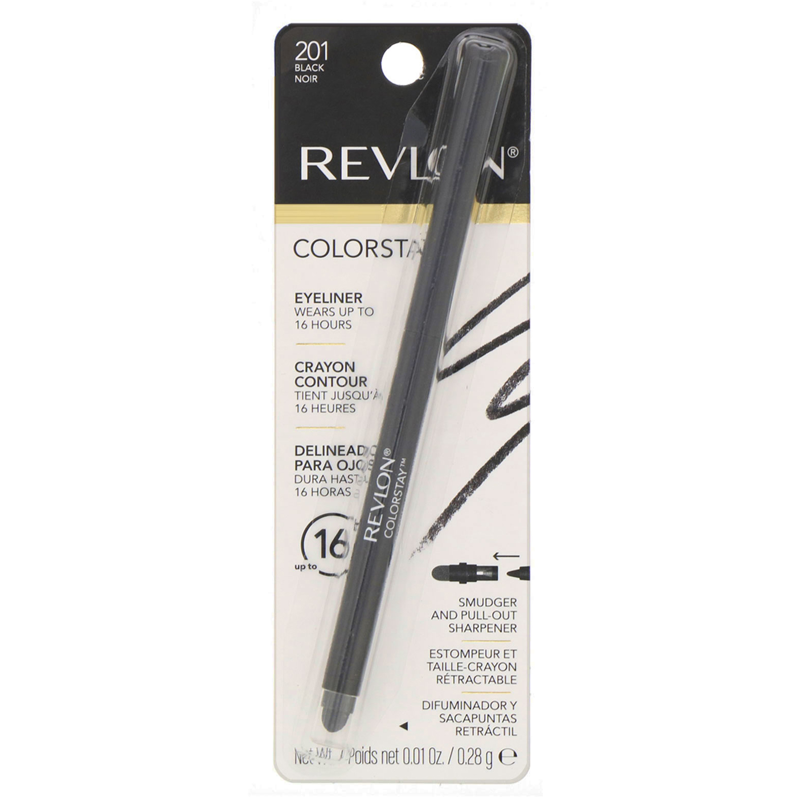 Revlon, Colorstay, delineador, Preto 201, 0,28 g - Imagem 2