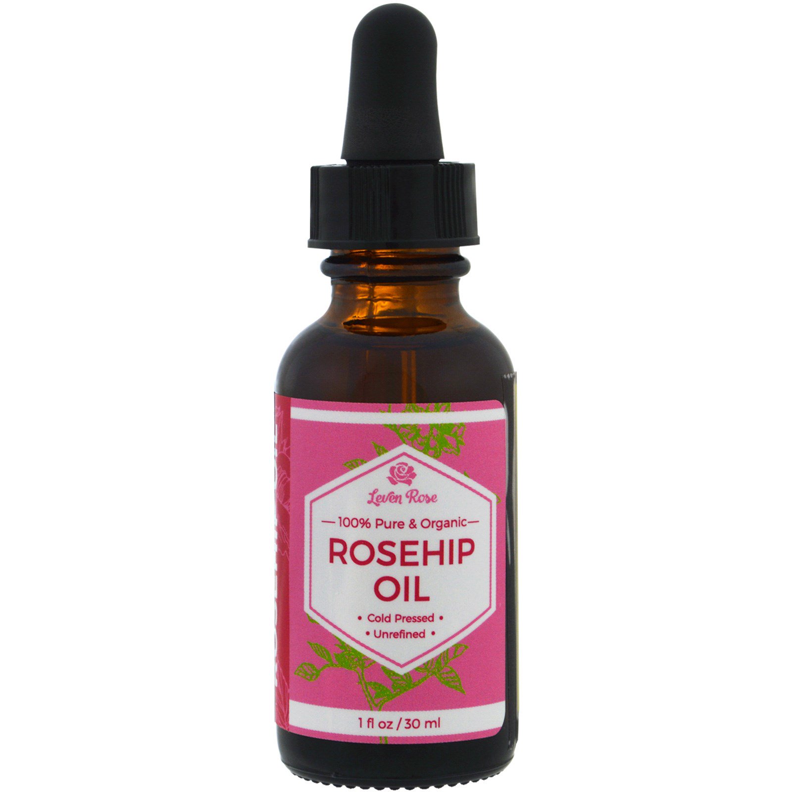 Leven Rose, Óleo de Rosa Mosqueta 100% Puro & Orgânico, 1 fl oz (30 ml)