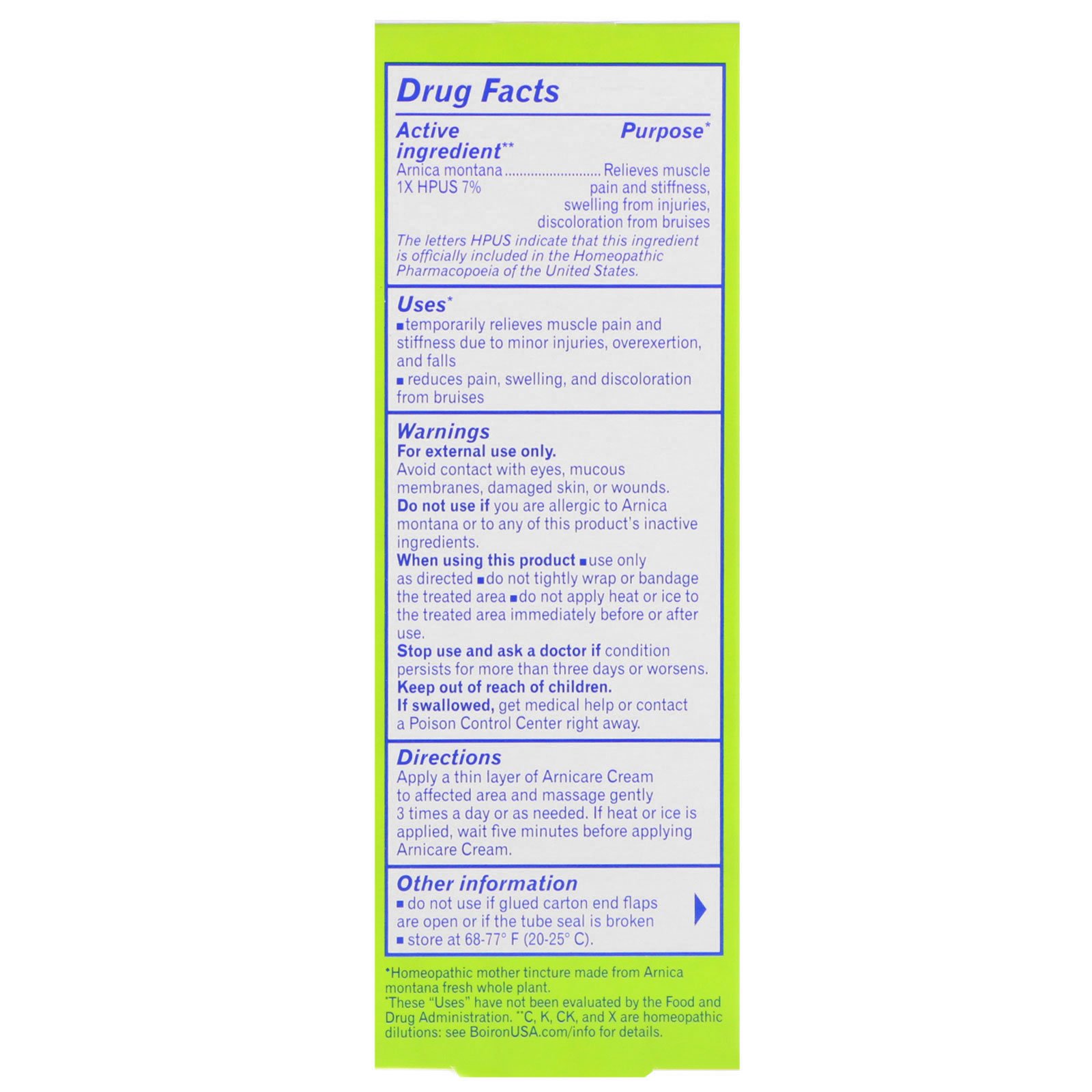 Boiron, Arnicare Cream, Unscented, 4.2 oz (120 g) - Imagem 2