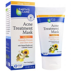 Comprar earth's care, máscara de tratamento da acne, 5% de enxofre, 71 g preço no brasil banho & beleza cuidados com a pele cuidados com a pele do rosto máscaras faciais suplemento importado loja 281 online promoção -