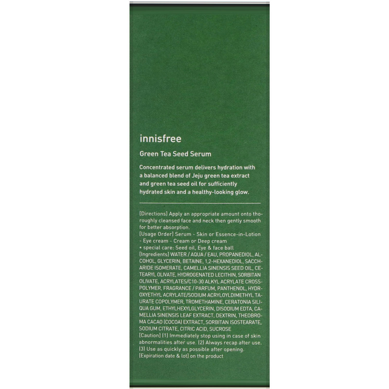 Innisfree, Sérum de Semente de Chá Verde, 80 ml (2,70 fl oz) - Imagem 3