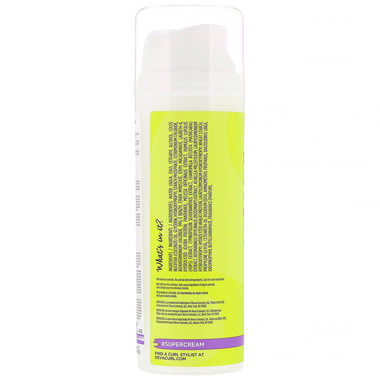 DevaCurl, SuperCream, Coco, Modelador de cachos, 150 ml - Imagem 2