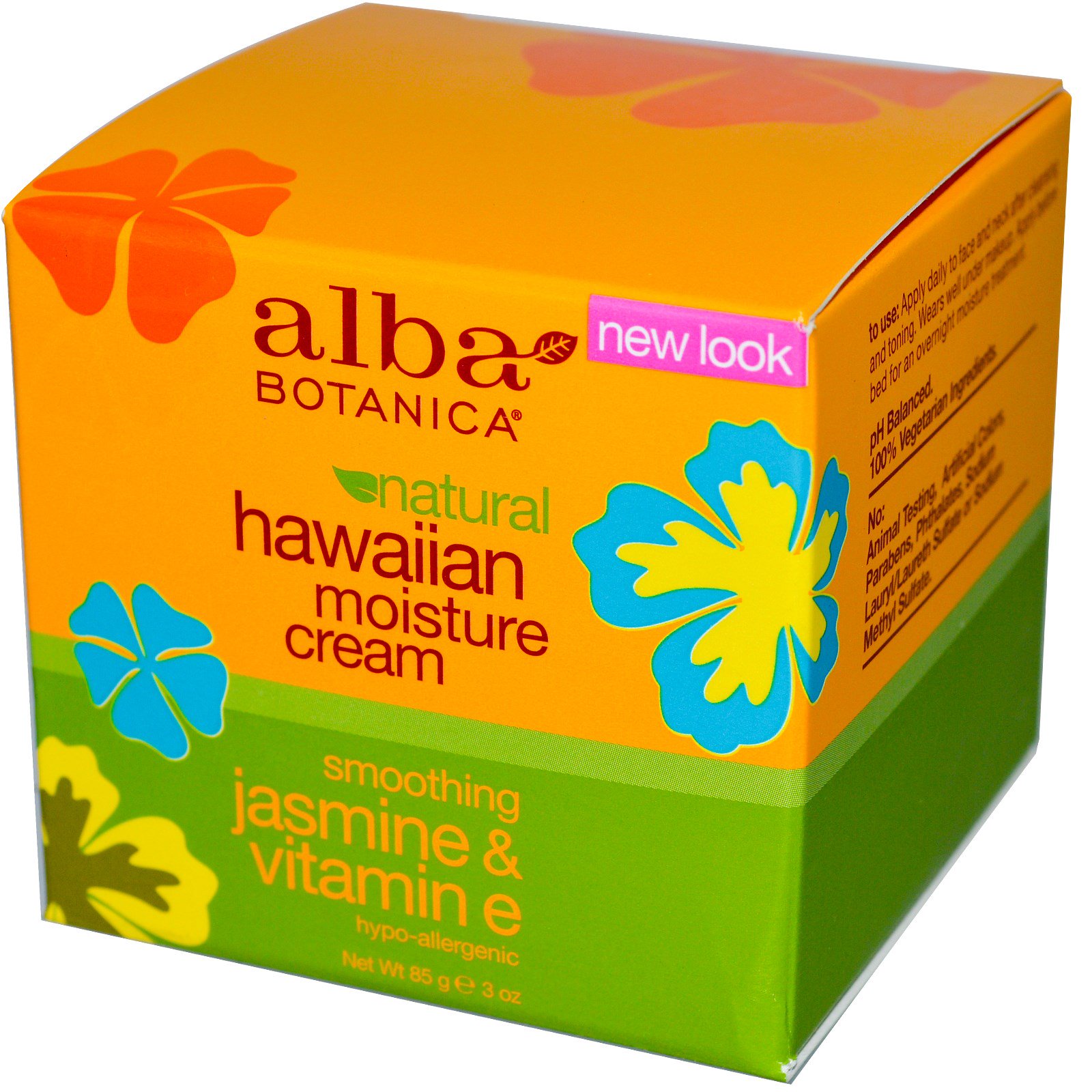 Alba Botanica, Creme de Hidratação havaiano, Jasmin e Vitamina E, 3 Oz (85 g)