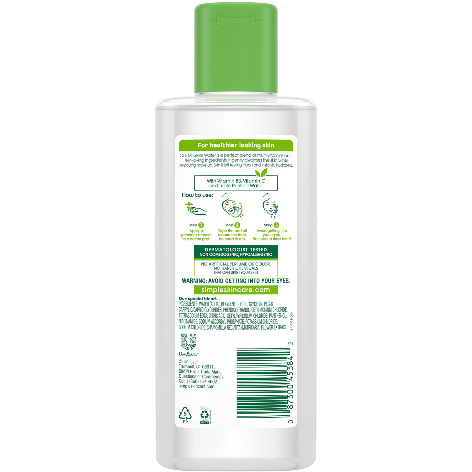Simple Skincare, Água de Limpeza Micelar, 198 ml (6,7 fl oz) - Imagem 2