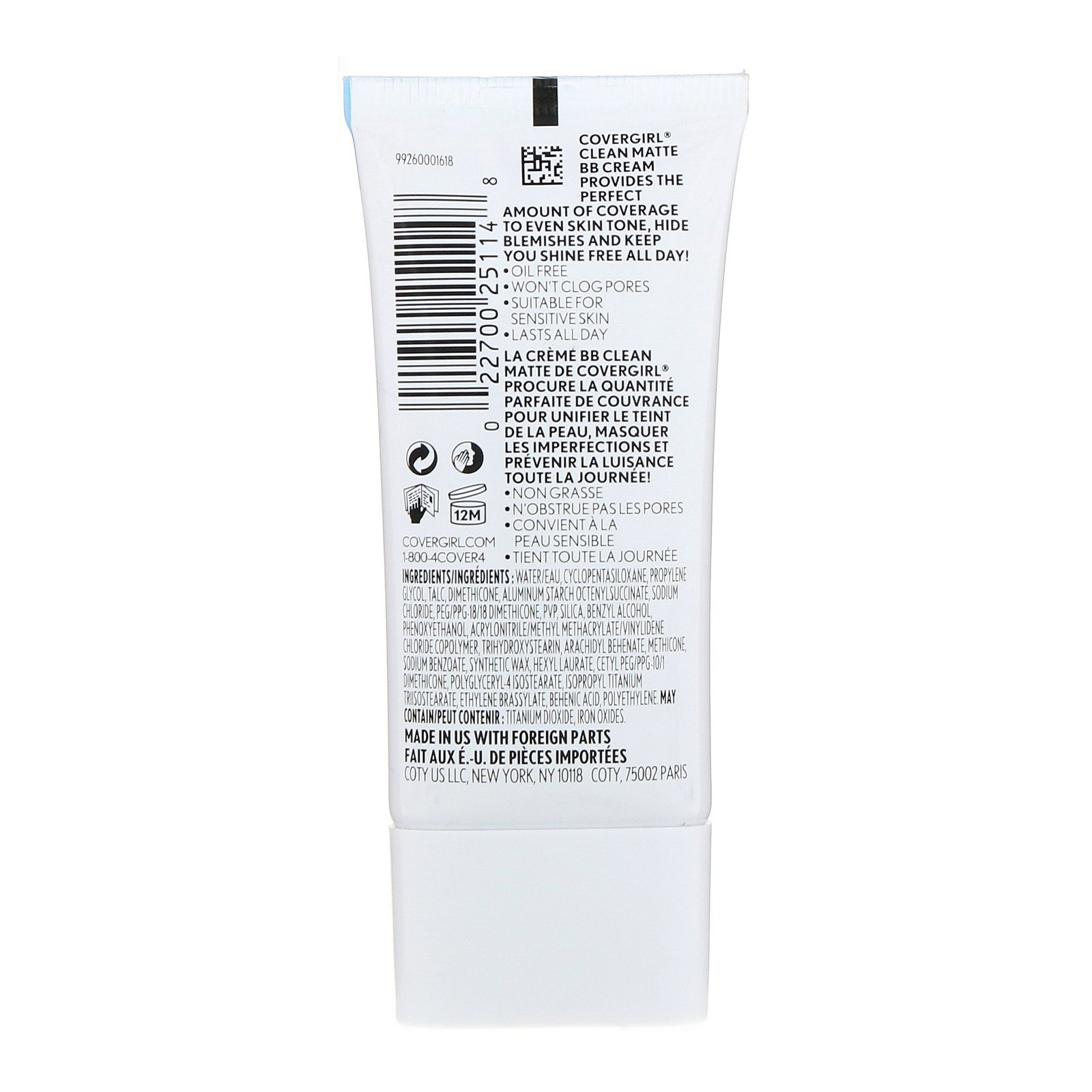 Covergirl, Creme BB Clean Matte, 540 Medium, 30 ml - Imagem 2