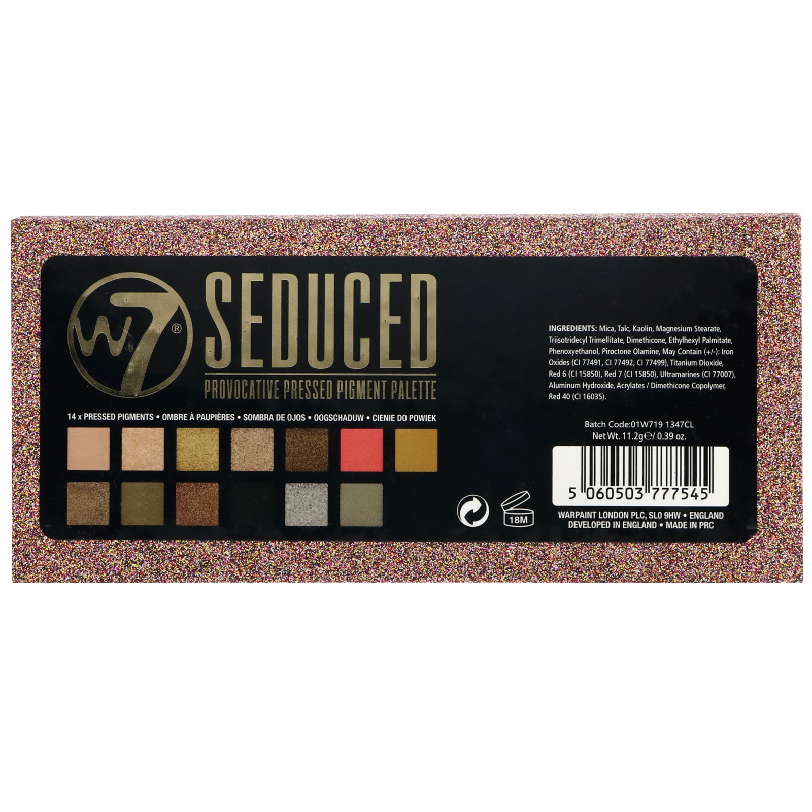 W7, Seduced, Paleta de Pigmentos Compactos Provocative, 11,2 g (0,39 oz) - Imagem 3