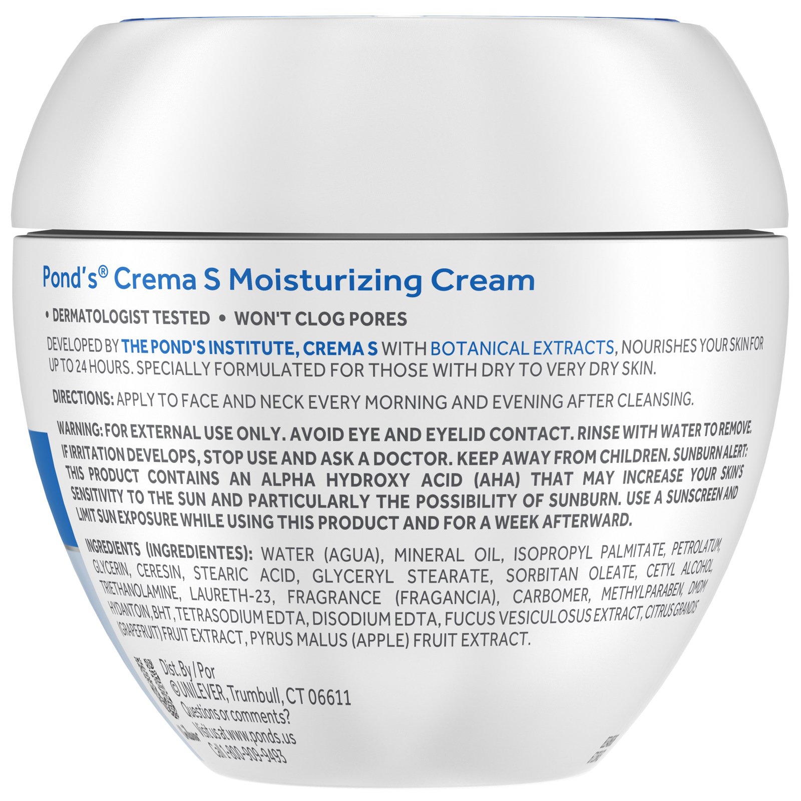 Pond's, Crema S, Hidratante 24 horas, 400 g - Imagem 2
