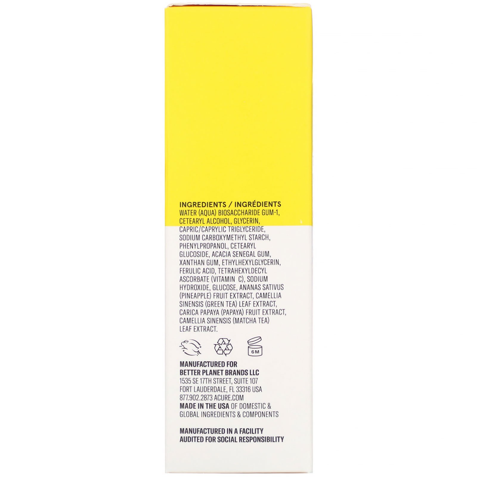 Acure, Brightening Vitamin C & Ferulic Acid Oil Free Serum, 1 fl oz (30 ml) - Imagem 3