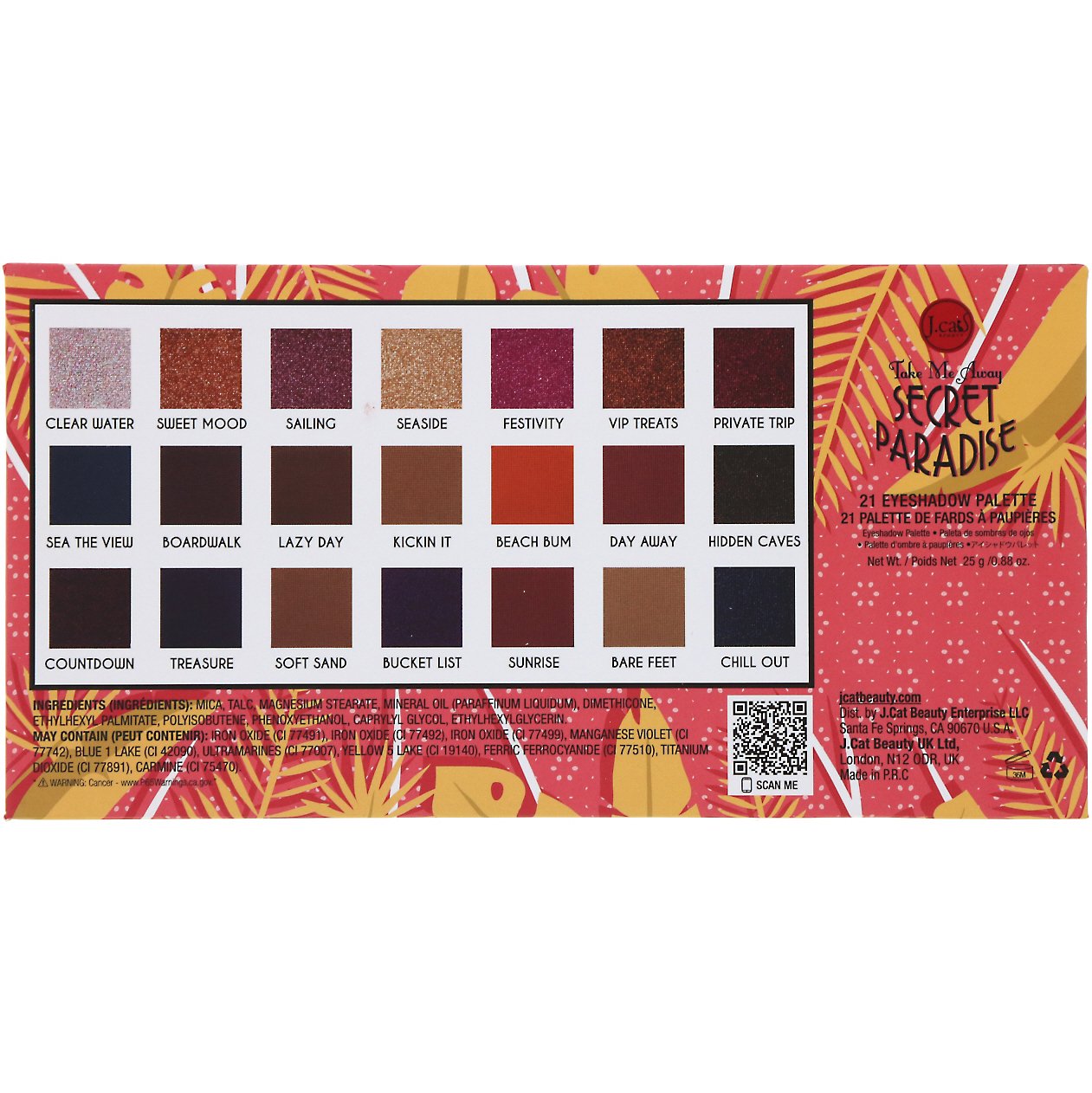 J.Cat Beauty, Take Me Away, paleta de sombras, ESP310 Paraíso secreto, 25 g - Imagem 3