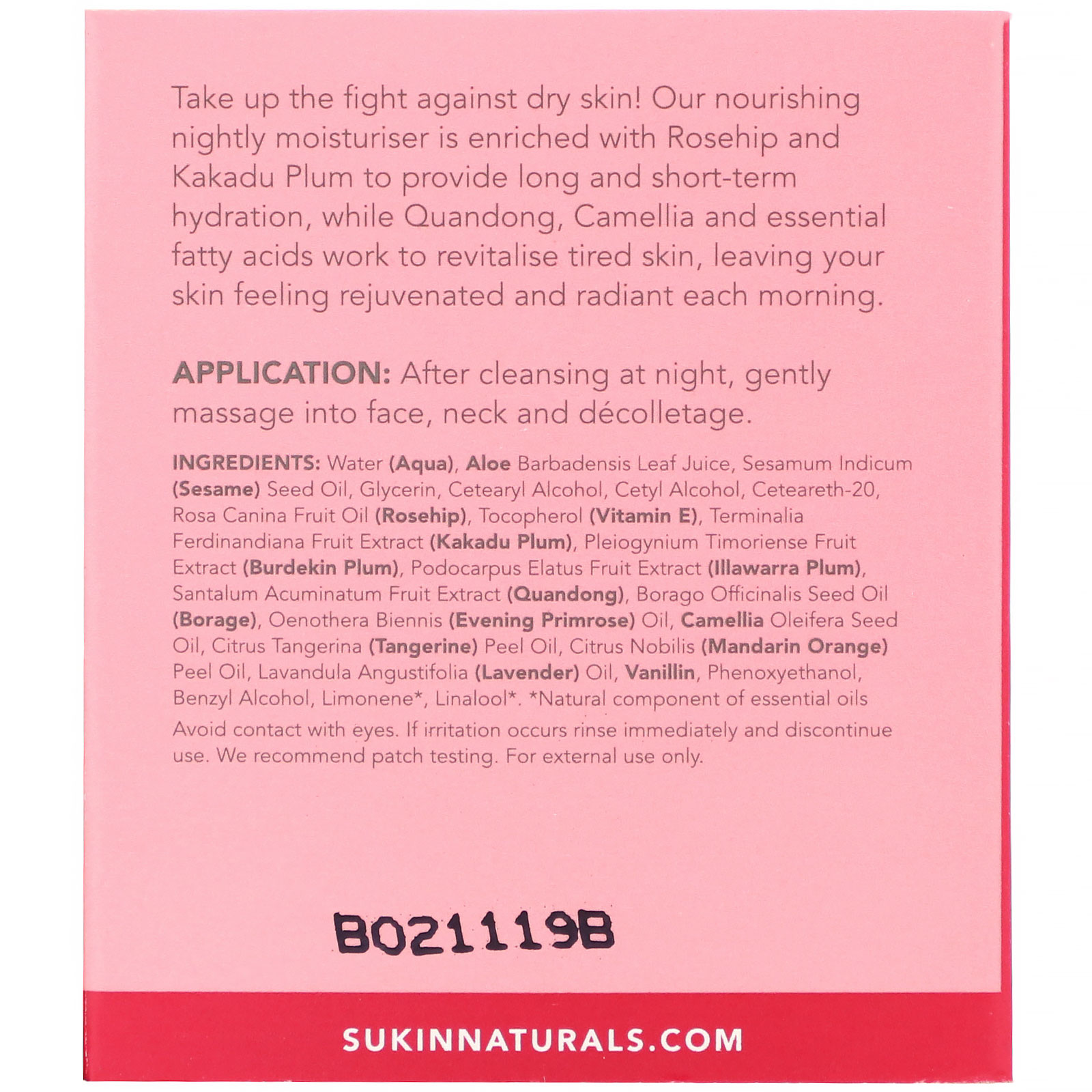 Sukin, Enriching Night Cream, Rosehip, 4.06 fl oz (120 ml) - Imagem 3