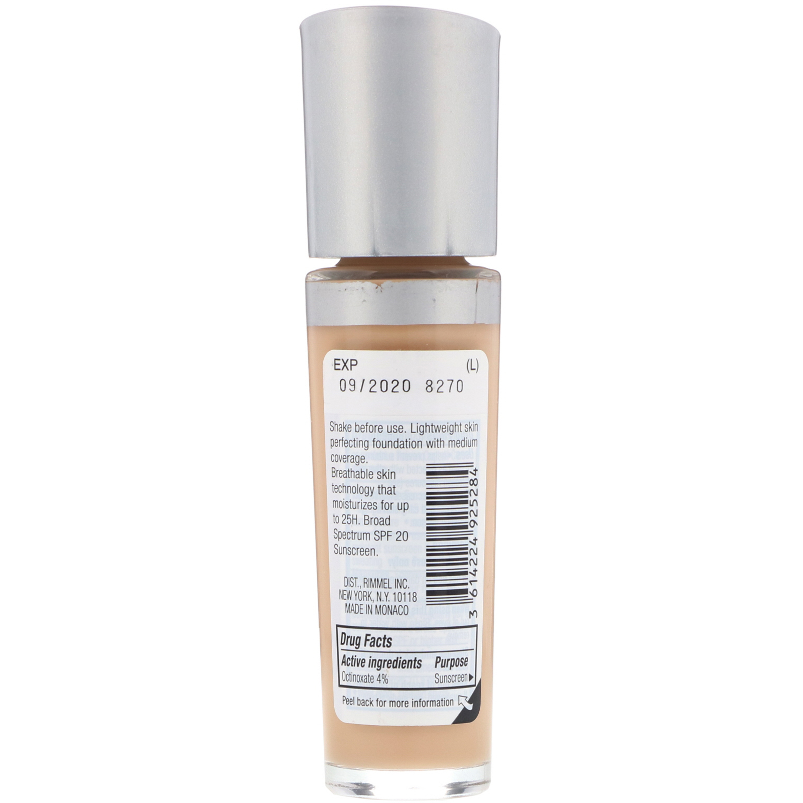 Rimmel London, Base de uso prolongado respirável Lasting Finish 25H, 300 Sand, 30 ml - Imagem 2
