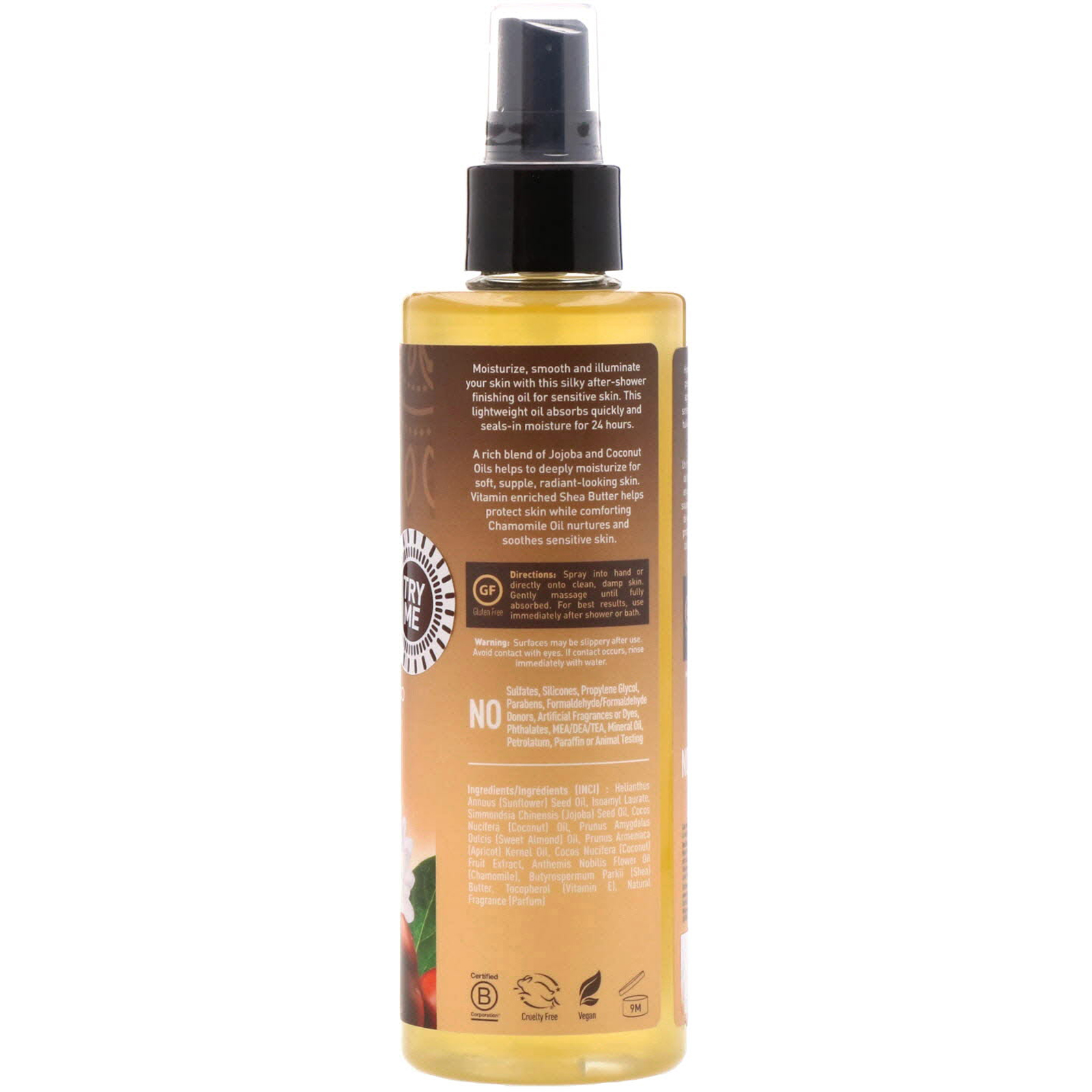 Desert Essence, Jojoba, Coconut & Chamomile Body Oil Spray, 8.28 fl oz (245 ml) - Imagem 2