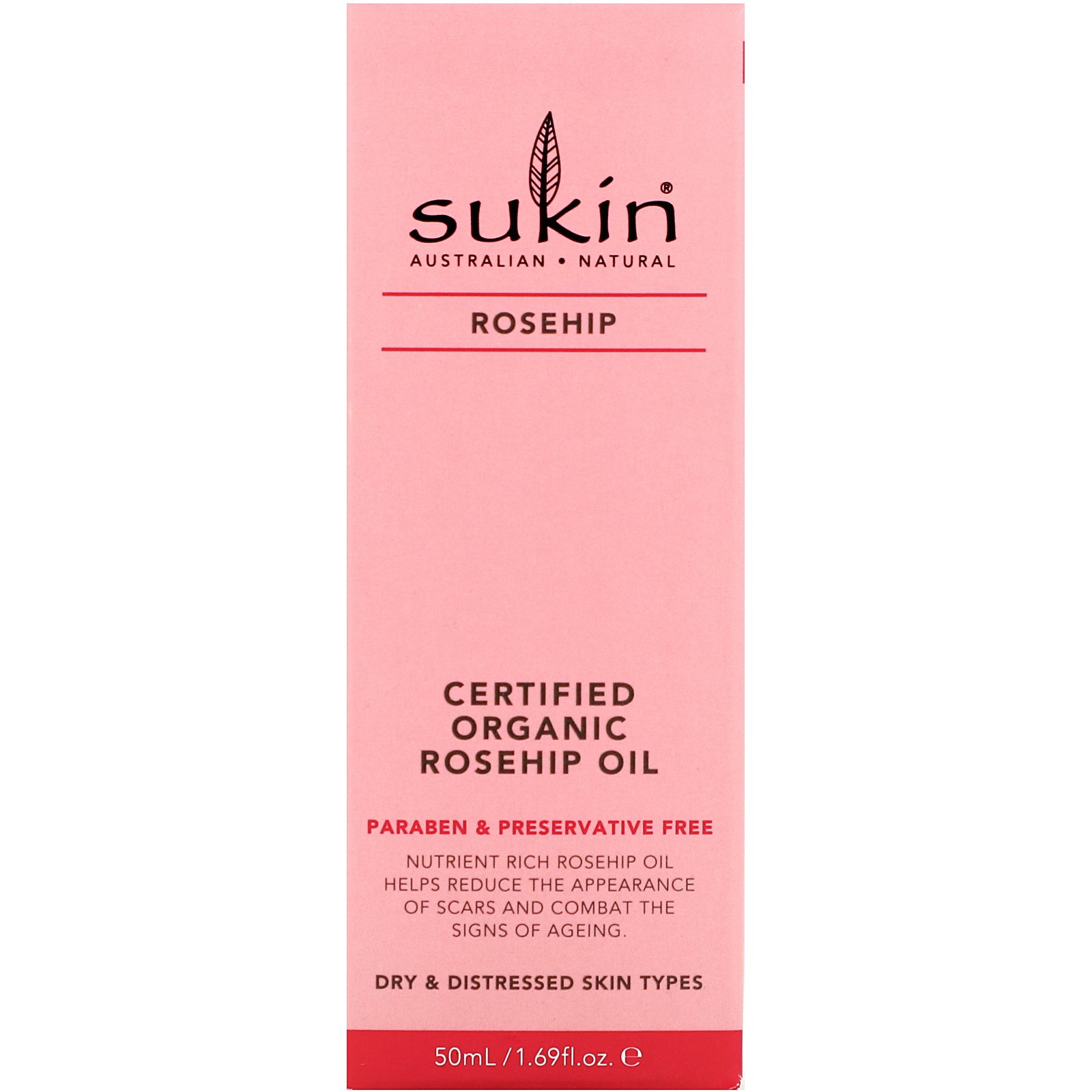 Sukin, Certified Organic Rosehip Oil, Rosehip, 1.69 fl oz (50 ml) - Imagem 2