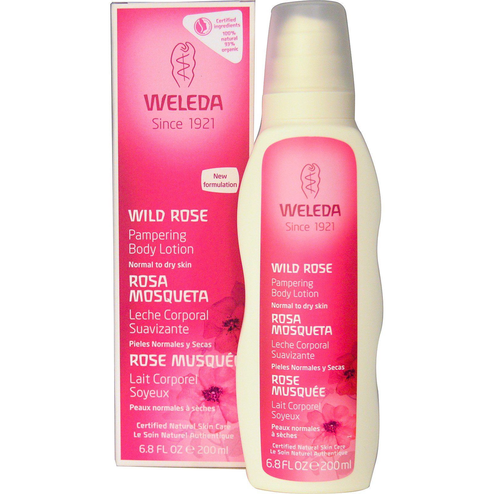 Weleda, Pampering Body Lotion, Rosa Selvagem, 200 ml (6,8 fl oz)
