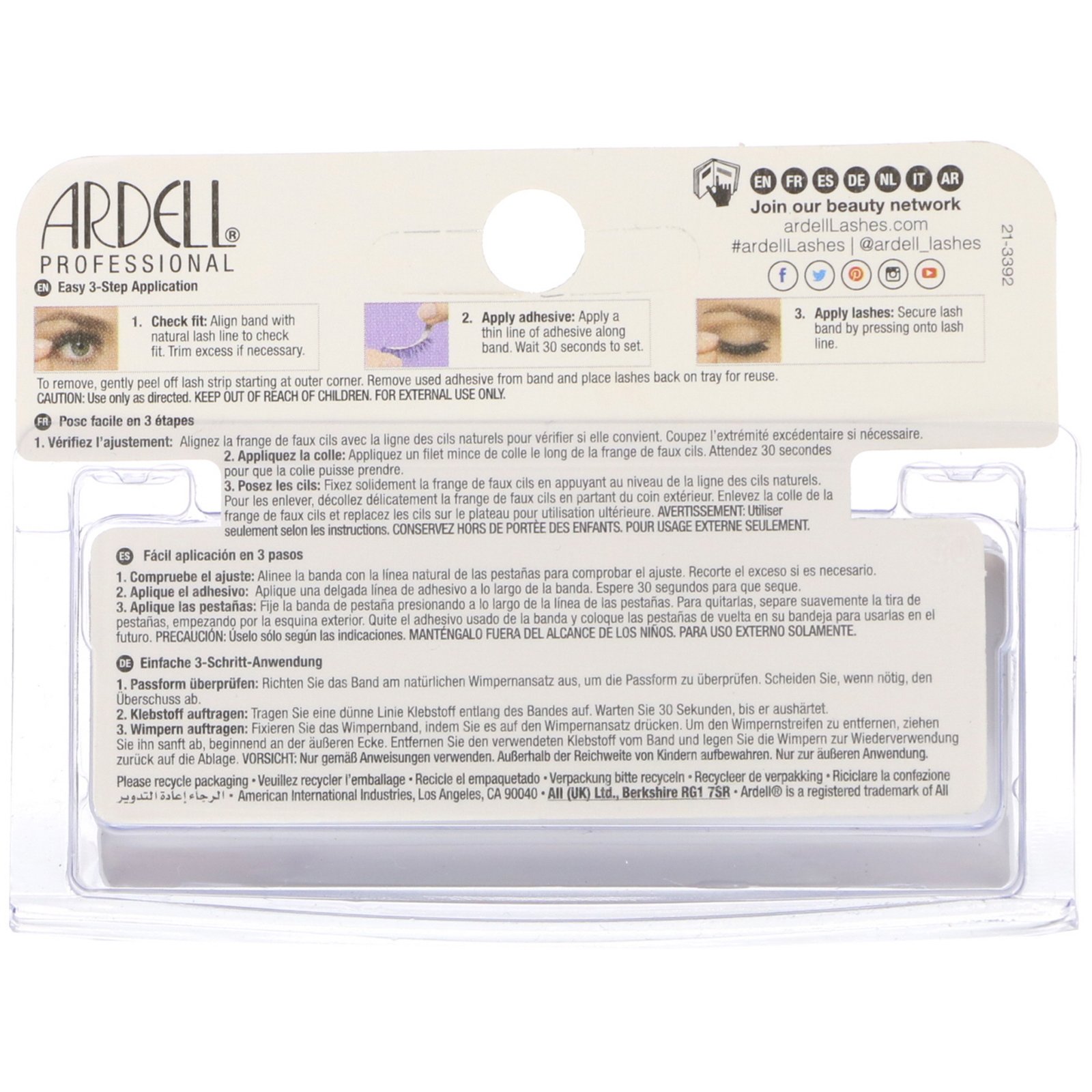 Ardell, Natural, Cílios #110, 1 Par - Imagem 2