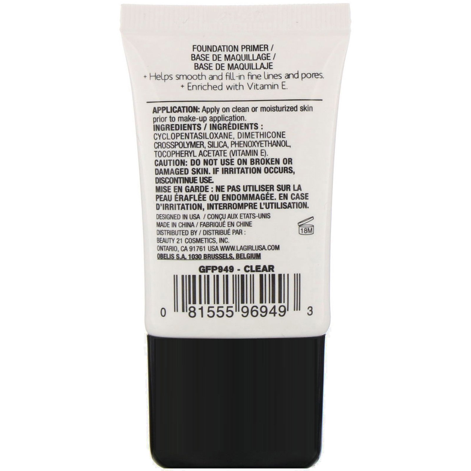L.A. Girl, Primer facial Pro Prep HD, transparente, 0,5 fl oz (15 ml) - Imagem 2