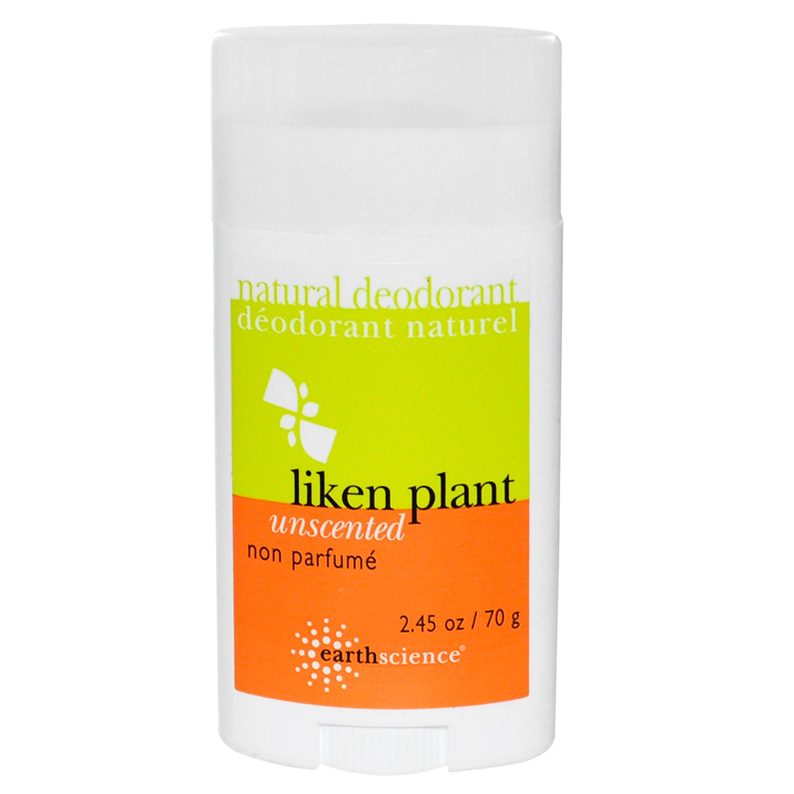 Earth Science, Desodorante natural, planta liquen, sem perfume, 2,5 oz (70 g)
