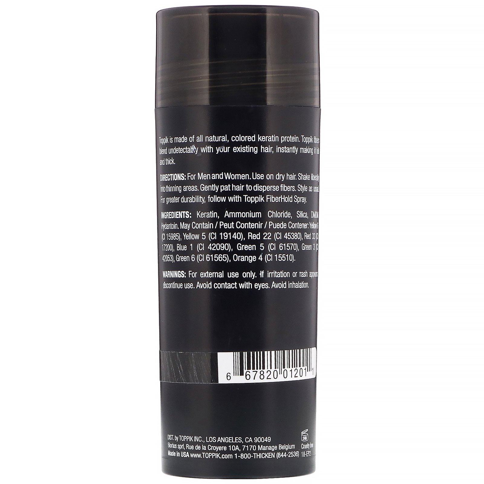 Toppik, Fibras capilares, Preto, 27,5 g - Imagem 2