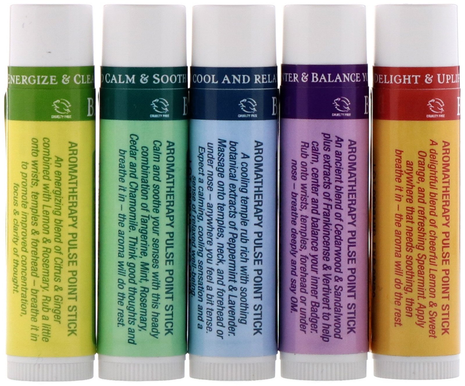 Badger Company, Aromatherapy Travel Kit, 5 Pack, .15 oz (4.3 g) Each - Imagem 3