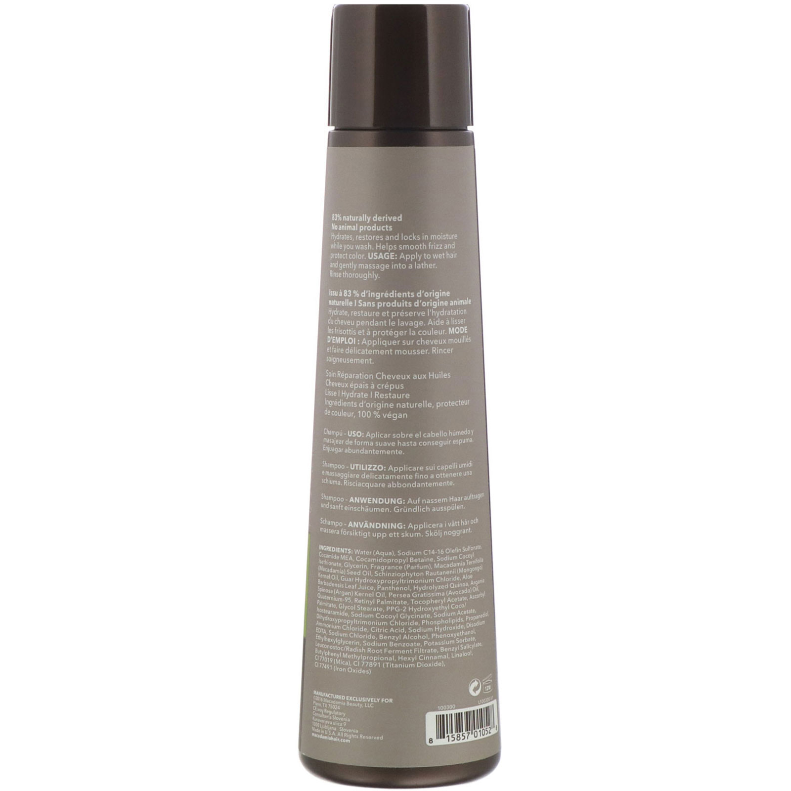 Macadamia Professional, Shampoo Reparador Ultranutritivo, Texturas Crespas a Encaracoladas, 300 ml (10 fl oz) - Imagem 2