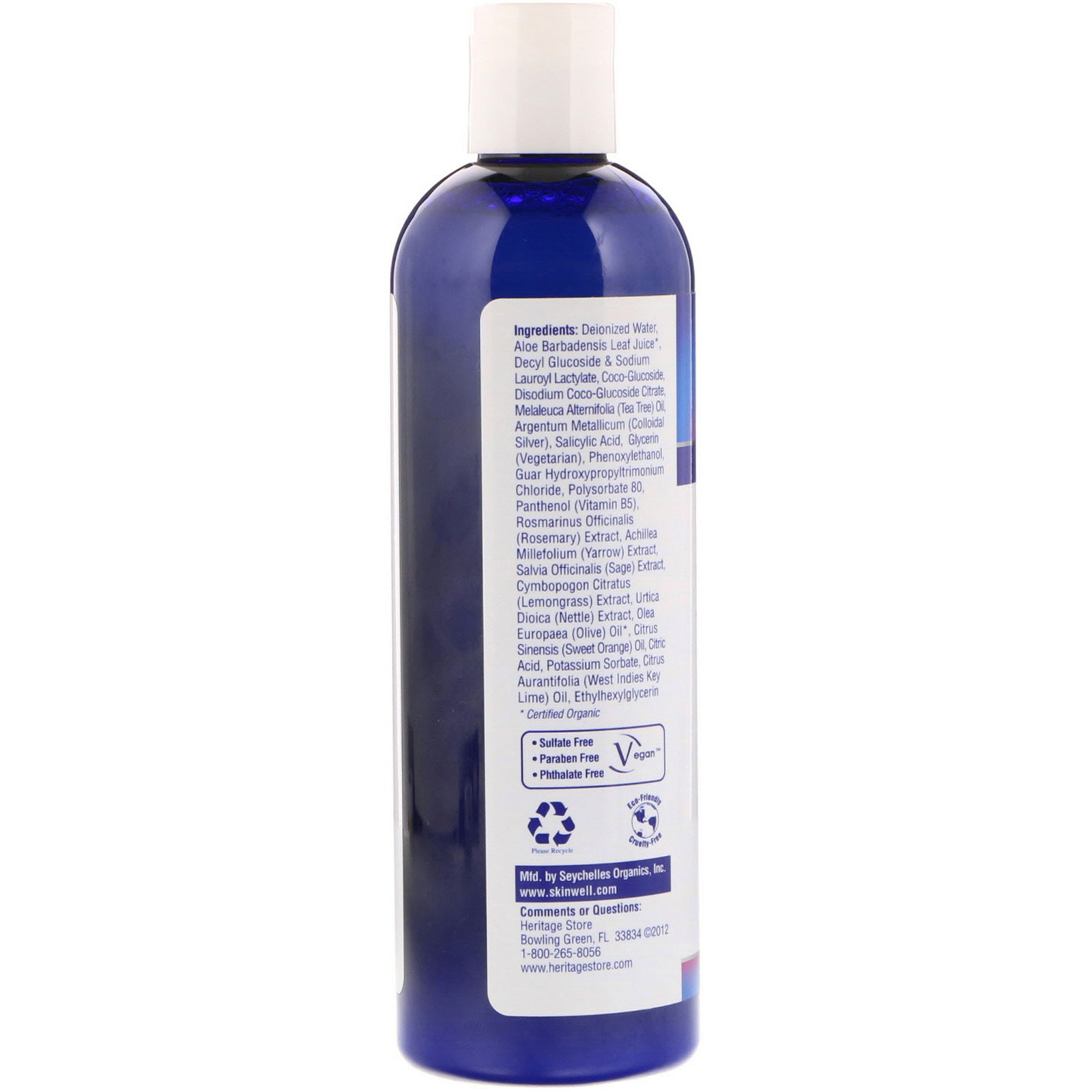 Heritage Store, Shampoo de Prata Coloidal, 360 ml - Imagem 2
