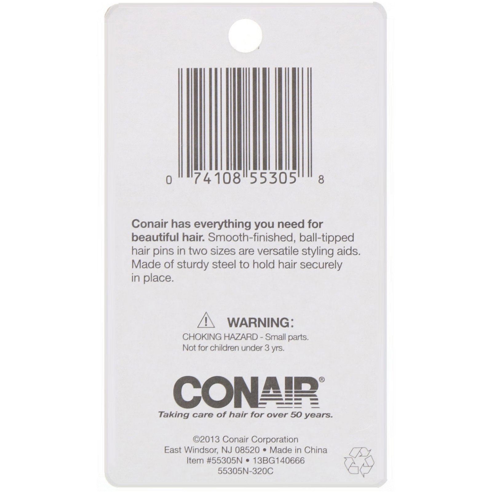 Conair, Grampos para cabelo, crie penteados presos, preto, 100 peças - Imagem 2