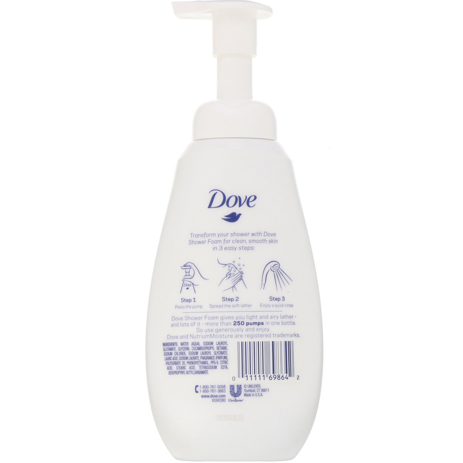 Dove, Espuma de banho, Pele sensível, 400 ml - Imagem 2