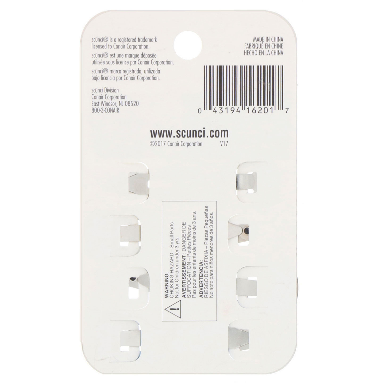 Scunci, Clipes tic-tac Effortless Beauty, marrons, 4 peças - Imagem 2