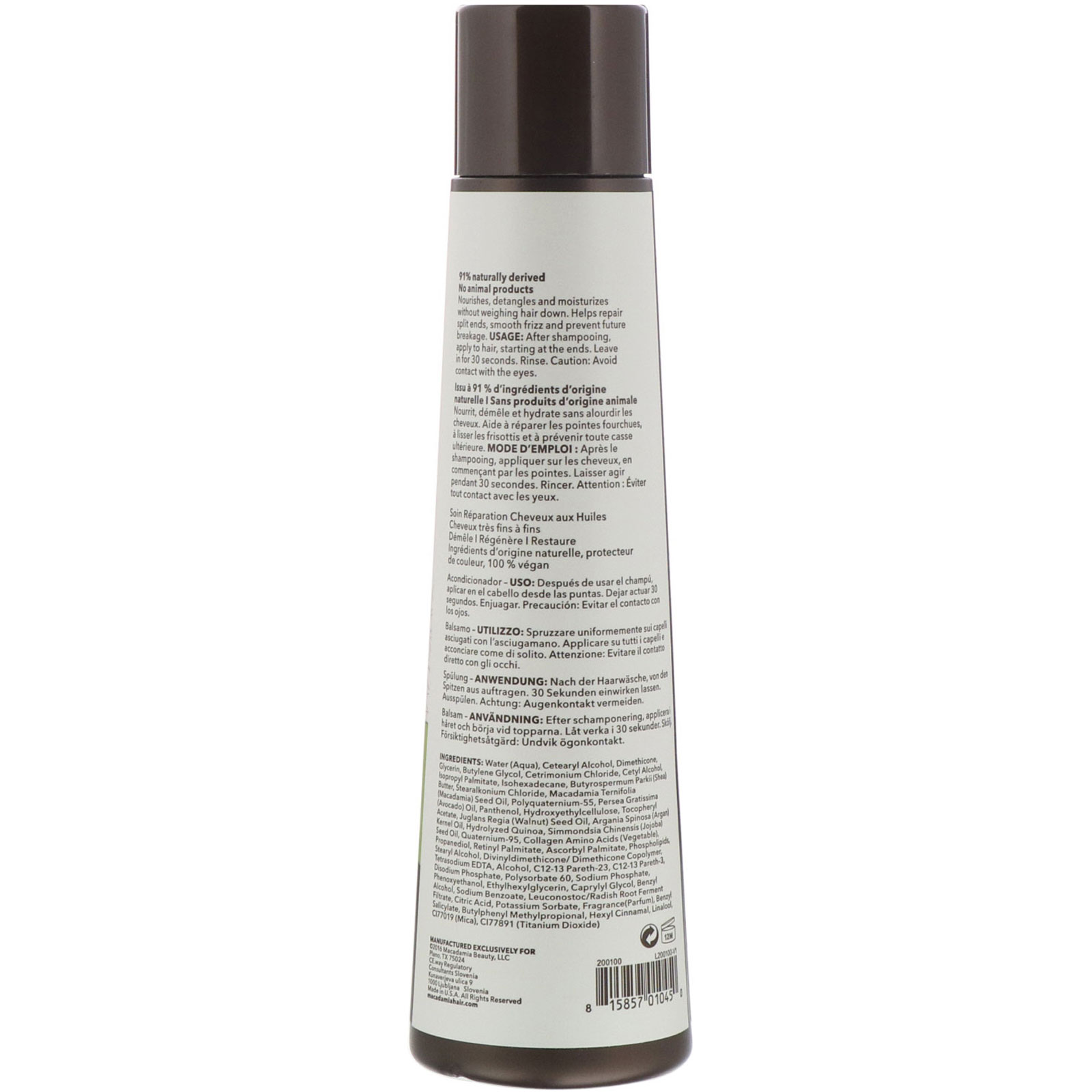 Macadamia Professional, Condicionador Reparador Leve, Texturas Finas de Bebê, 300 ml (10 fl oz) - Imagem 2