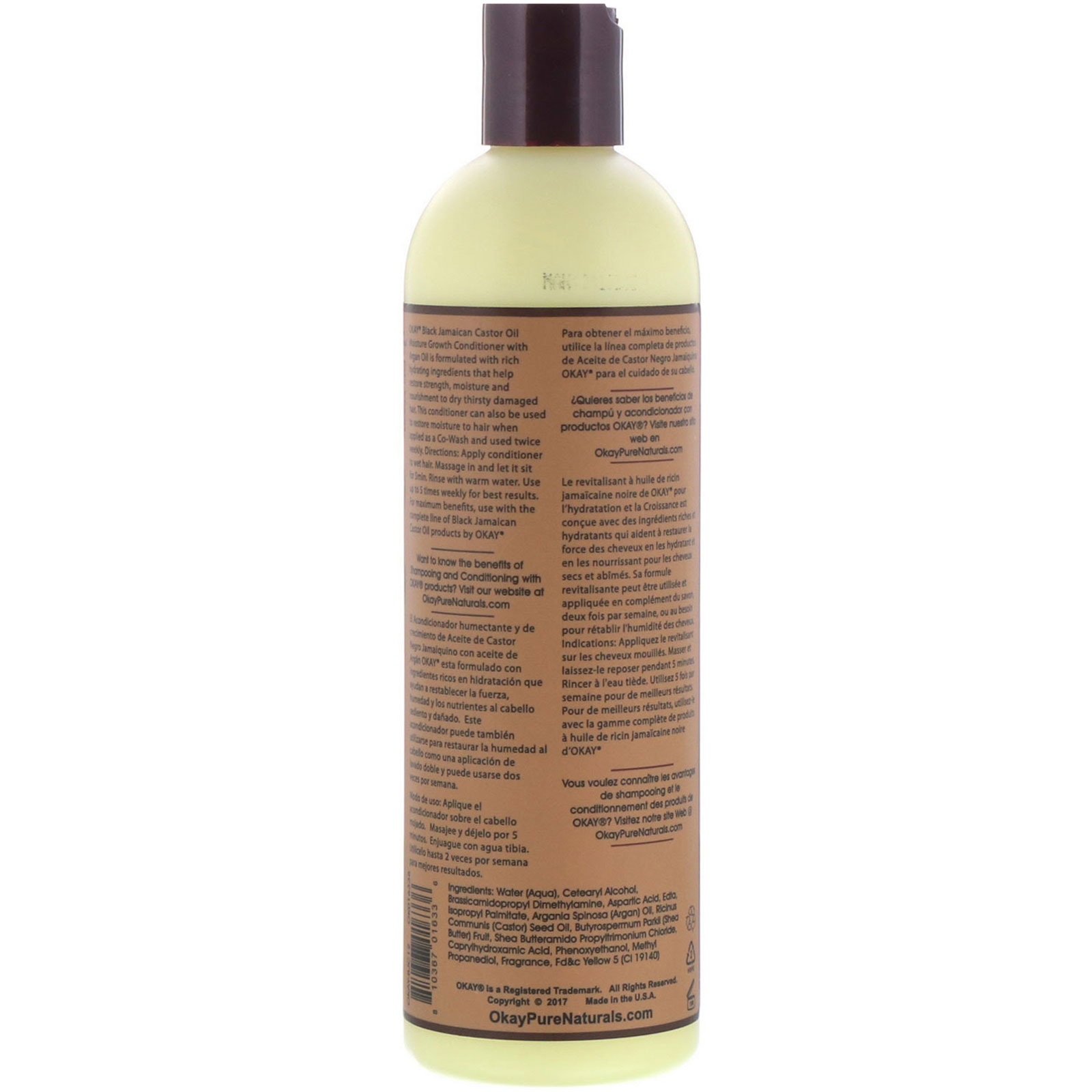 Okay Pure Naturals, Black Jamaican Castor Oil, Condicionador, 355 ml (12 fl oz) - Imagem 2