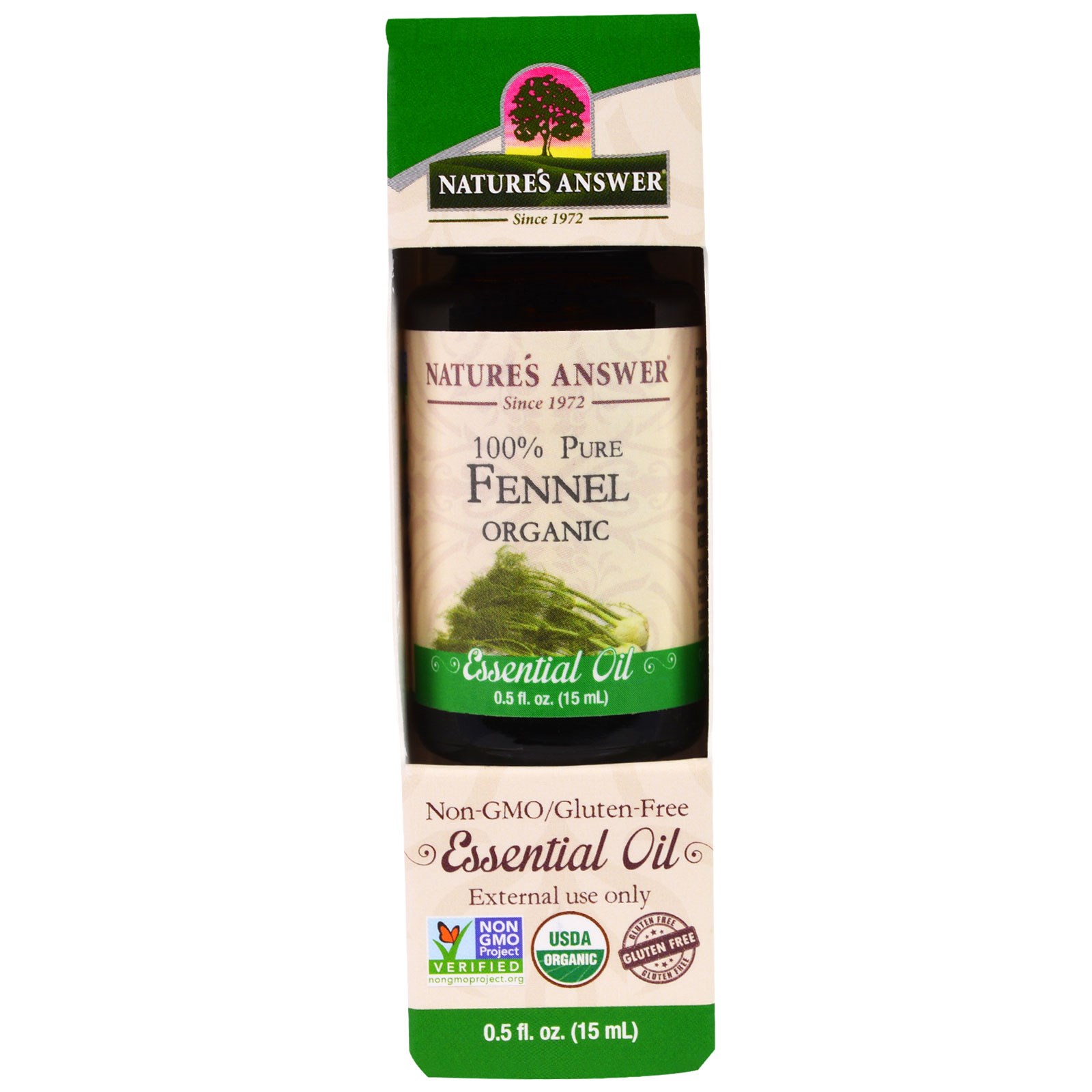 Nature's Answer, Óleo Essencial de Erva Doce Orgânico, 15 ml
