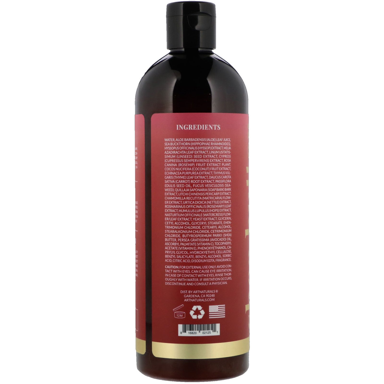 Artnaturals, Manteiga de Karité, Condicionador de Abacate e Lichia, Hidratante, Para Cabelos Secos, 16 fl oz (473 ml) - Imagem 2