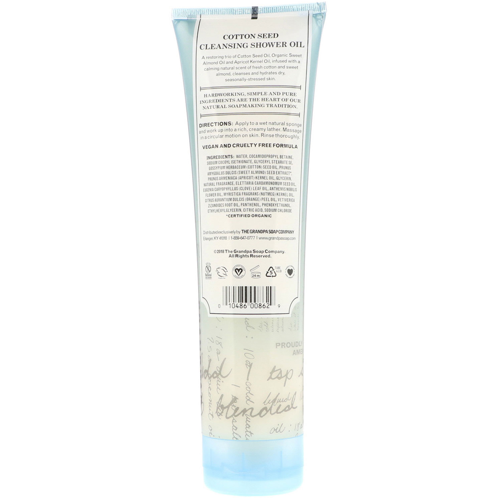 Grandpa's, Óleo de Limpeza de Semente de Algodão, Nutrição, 9,5 fl oz (280 ml) - Imagem 2
