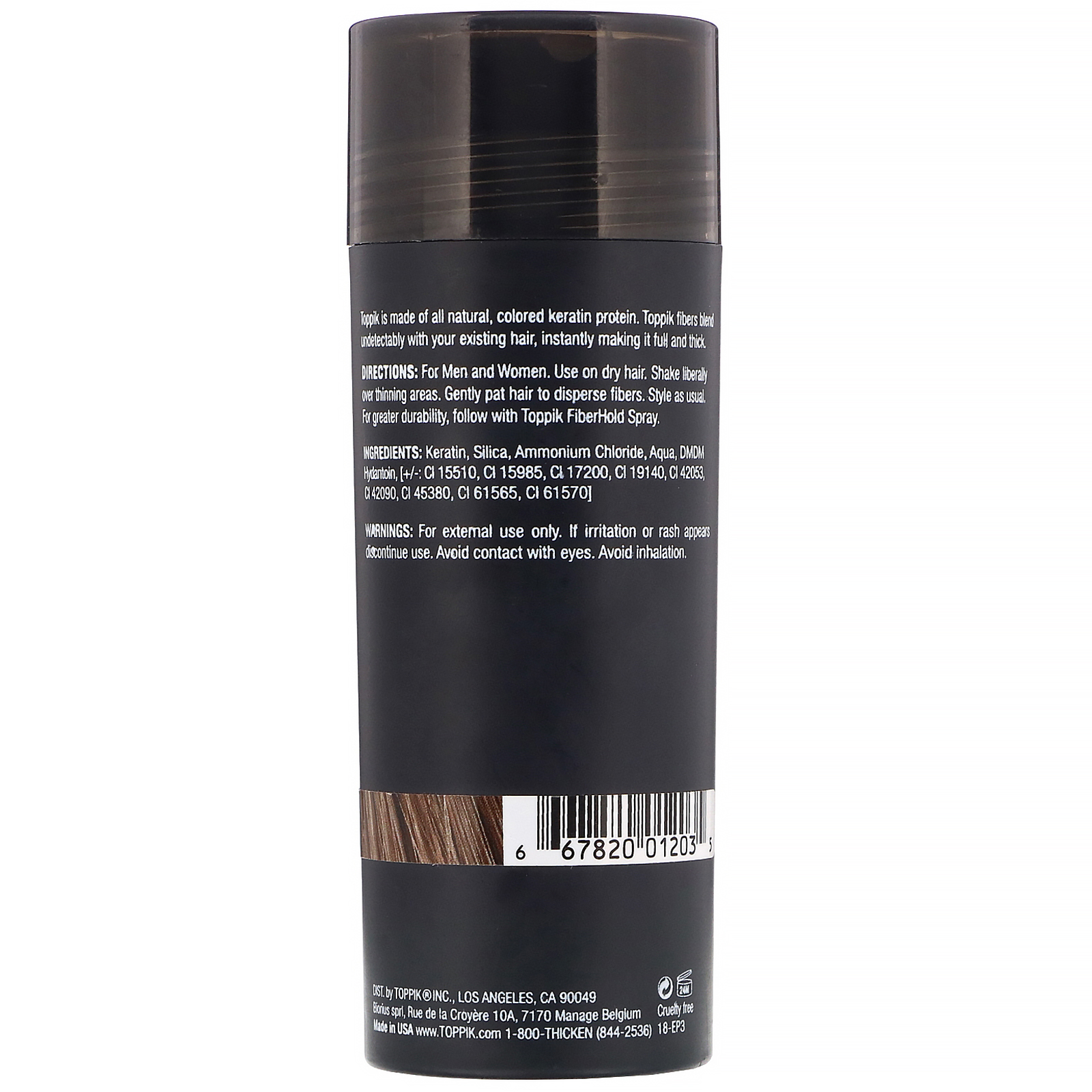 Toppik, Fibras capilares, Castanho médio, 0.97 oz (27,5 g) - Imagem 2