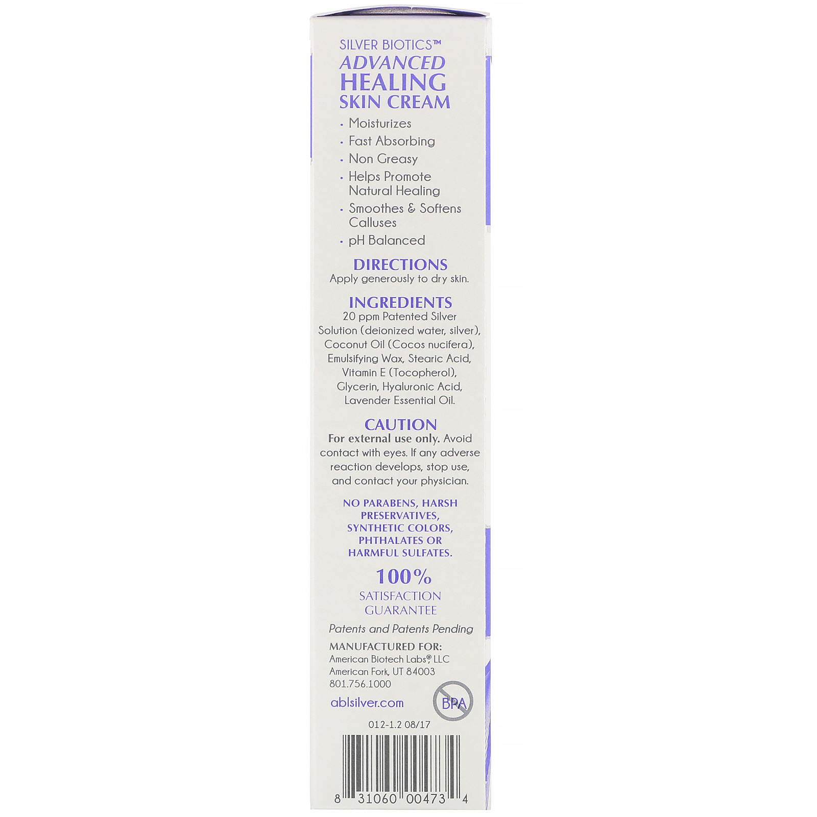 American Biotech Labs, Advanced Healing Skin Cream, Aroma Natural de Lavanda, 34 g (1,2 oz) - Imagem 2