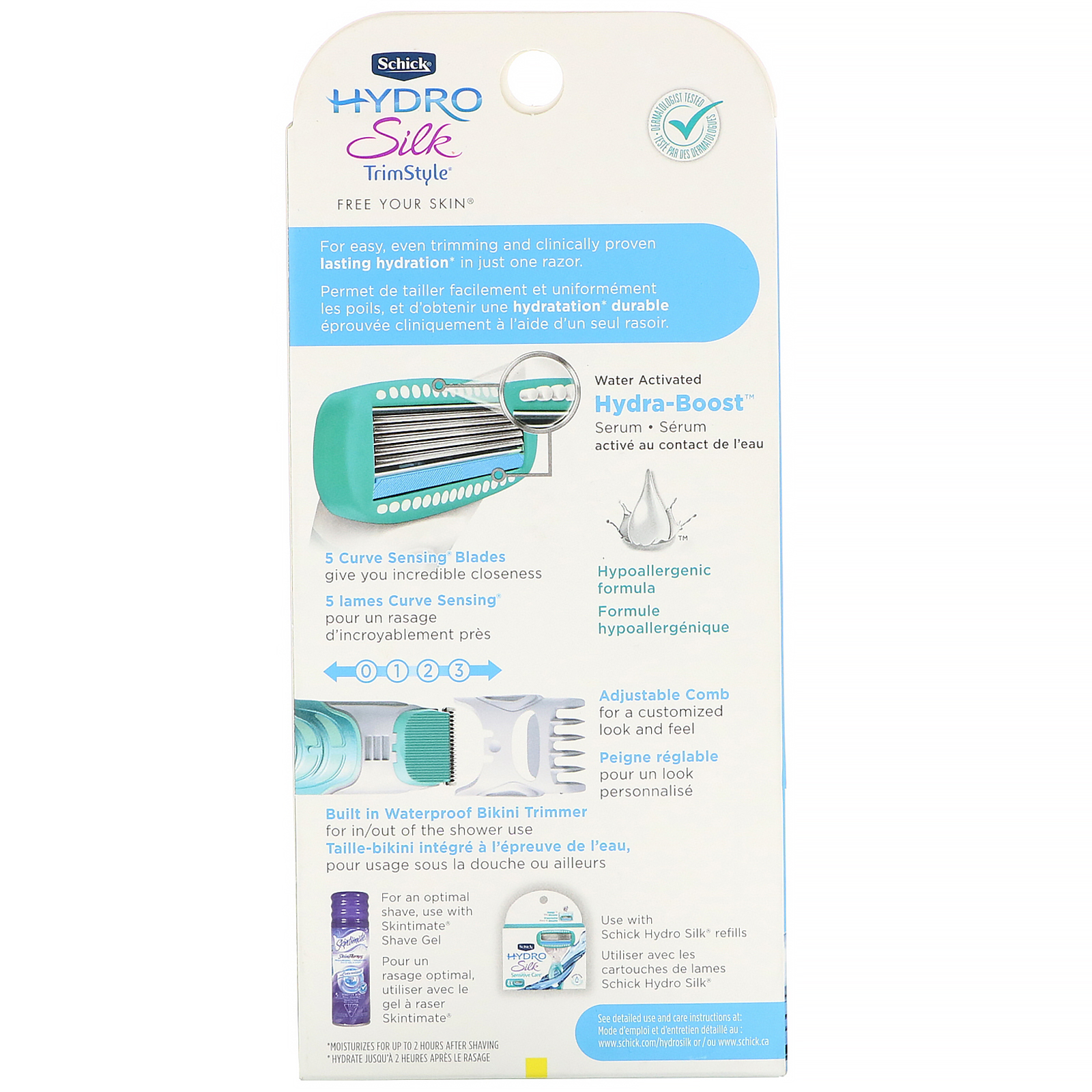 Schick, Hydro Silk, TrimStyle, 1 lâmina - Imagem 2