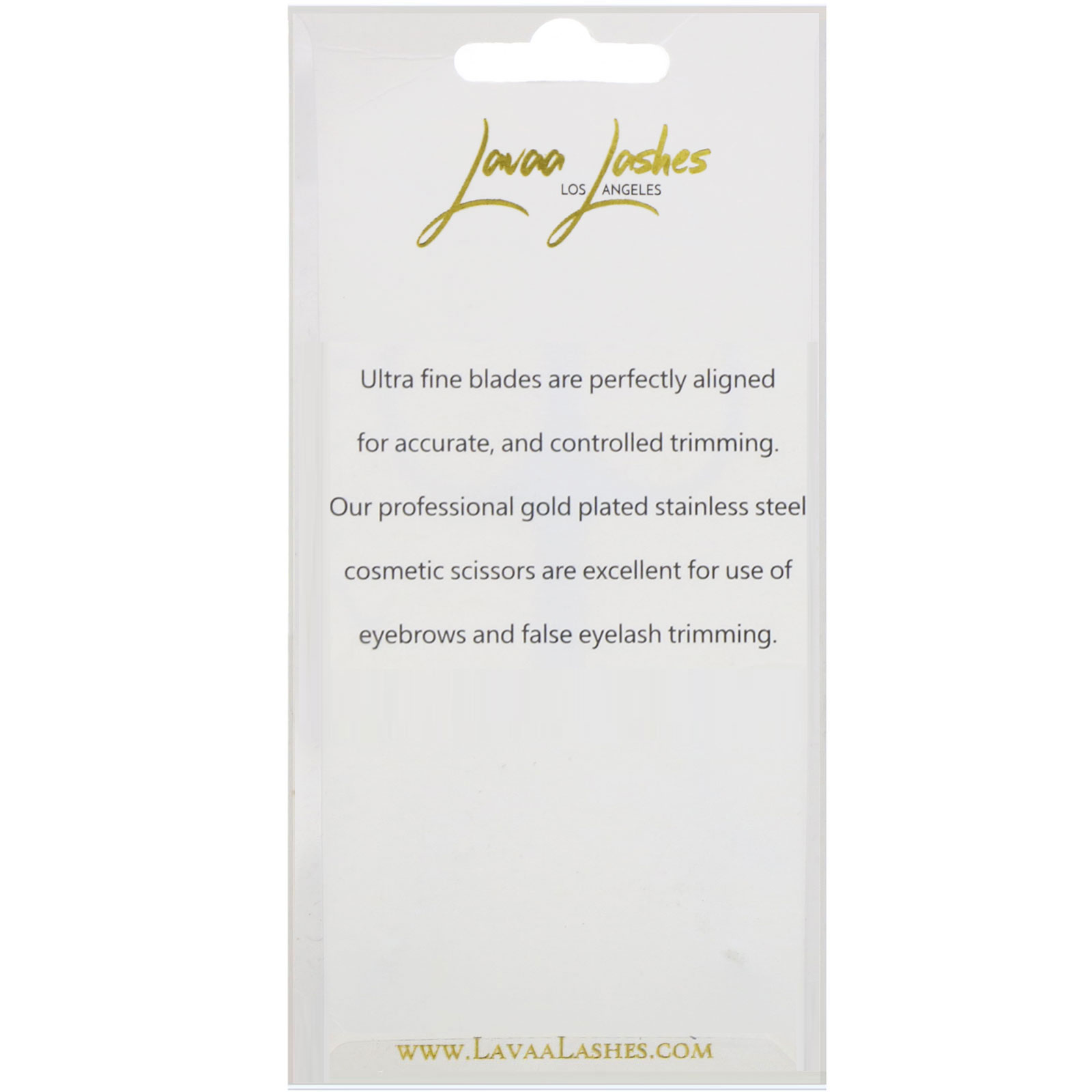 Lavaa Lashes, Tesoura cosmética, Ouro, 1 unidade - Imagem 3