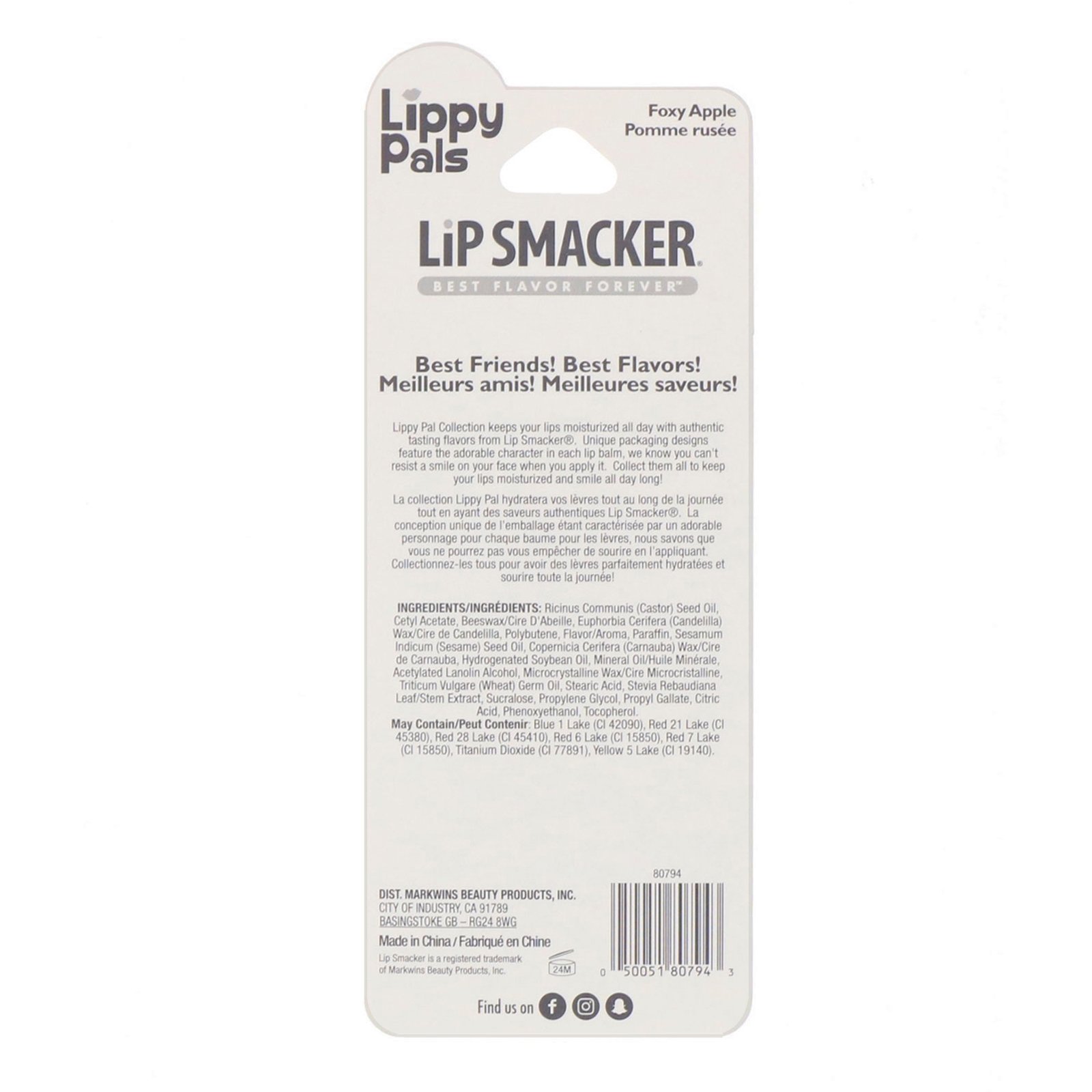 Lip Smacker, Lippy Pals, protetor labial, Fox, Foxy Apple, 4 g - Imagem 2