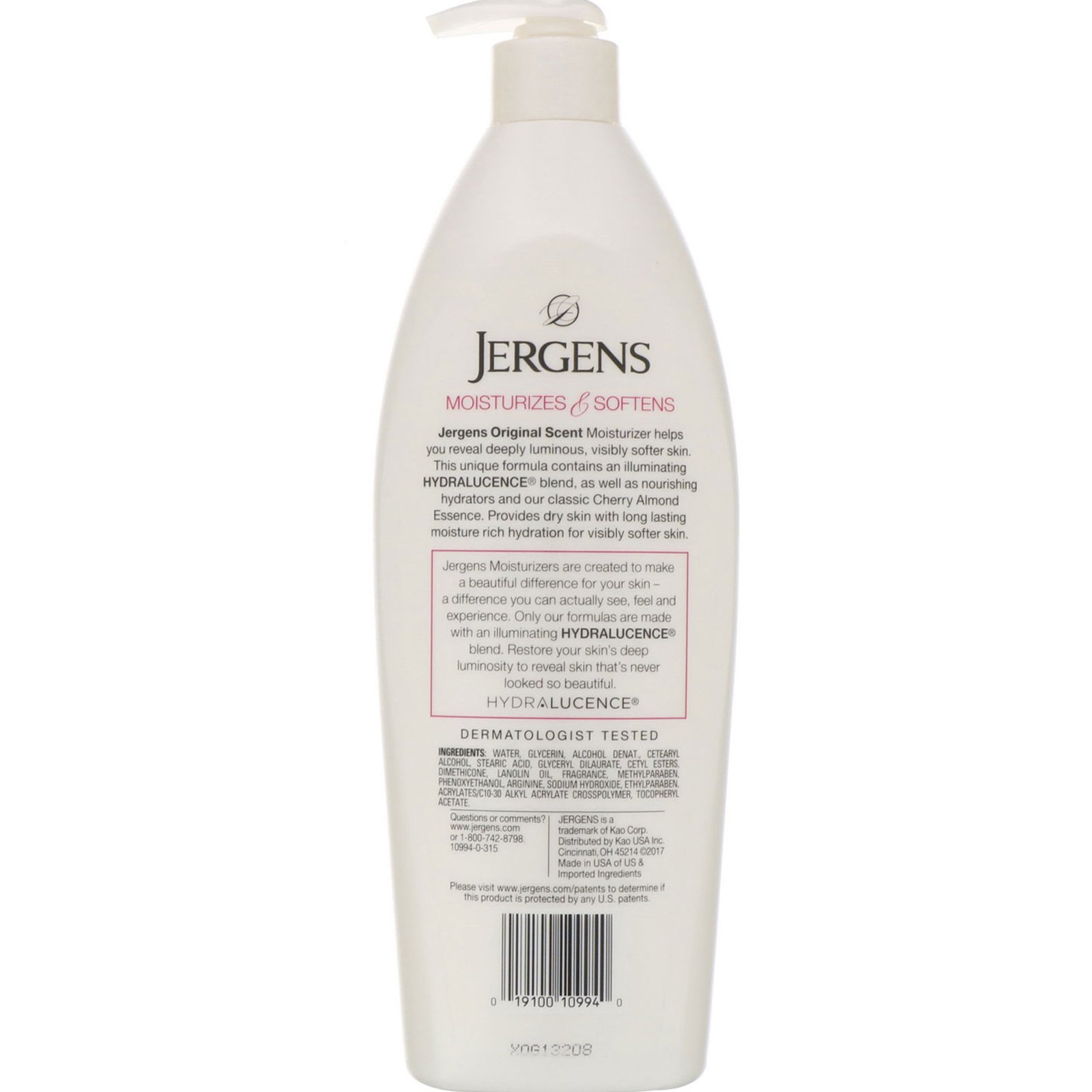 Jergens, Aroma original, Hidratante para pele seca, 21 fl oz (621 ml) - Imagem 2