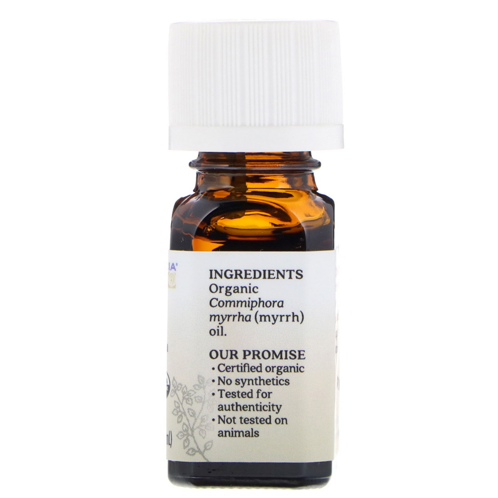 Aura Cacia, Pure Essential Oil, Organic Myrrh, .25 fl oz (7.4 ml) - Imagem 2